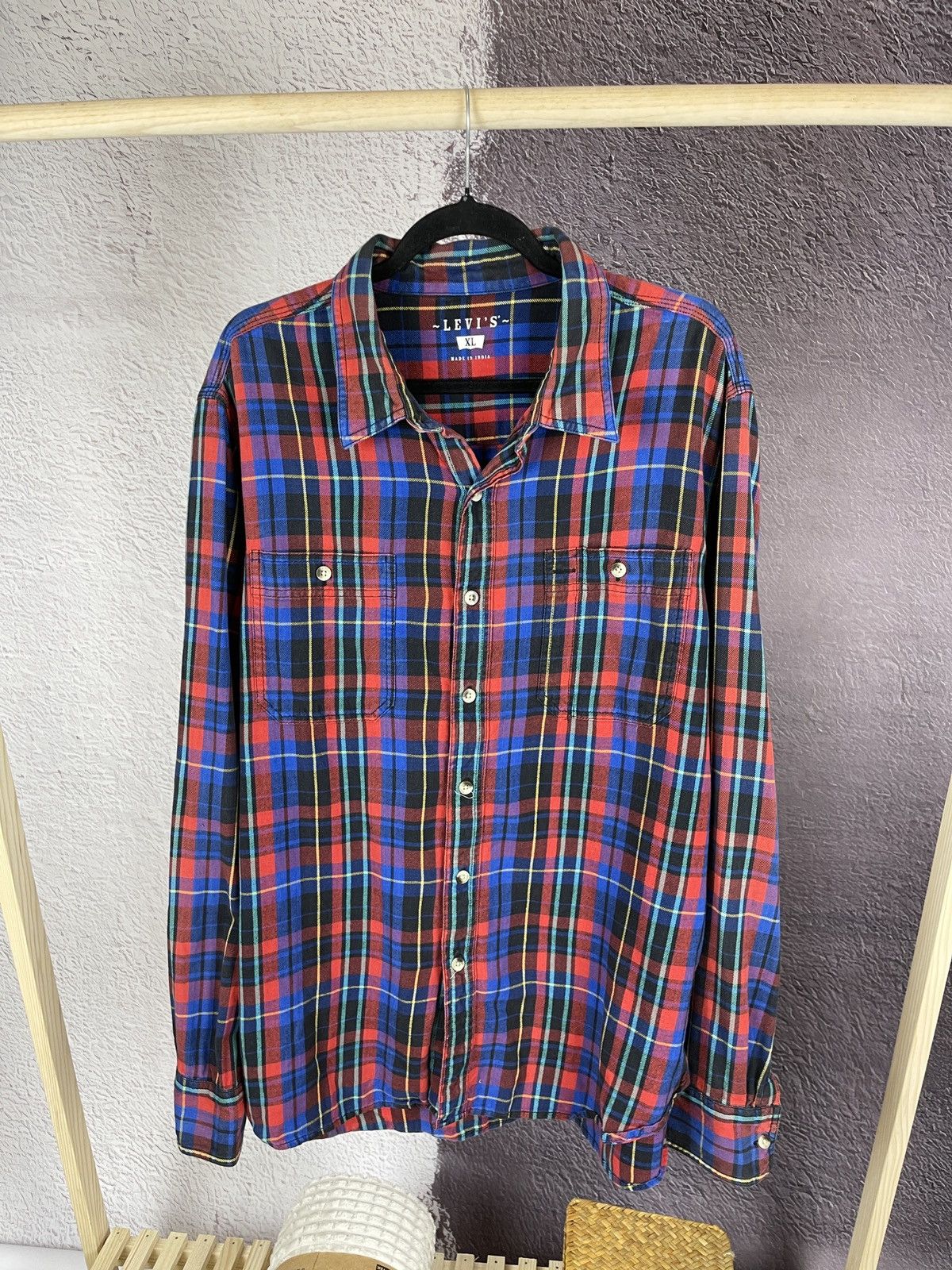 Flannel Levi’s vintage y2k multicolour flannel long sleeve shirt Size US XL / EU 56 / 4 - 3 Thumbnail