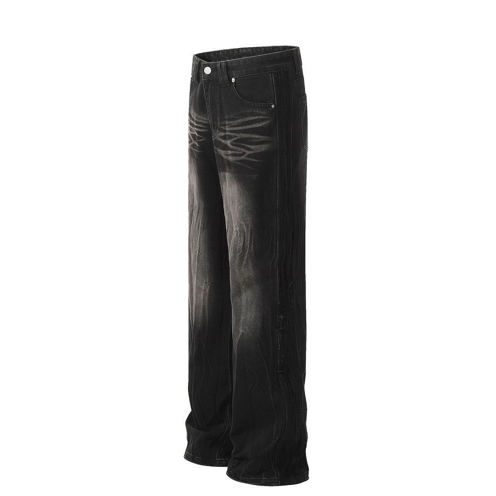 Japanese Brand × Jean Contrast color distressed punk washed loose jeans Size US 32 / EU 48 - 2 Thumbnail