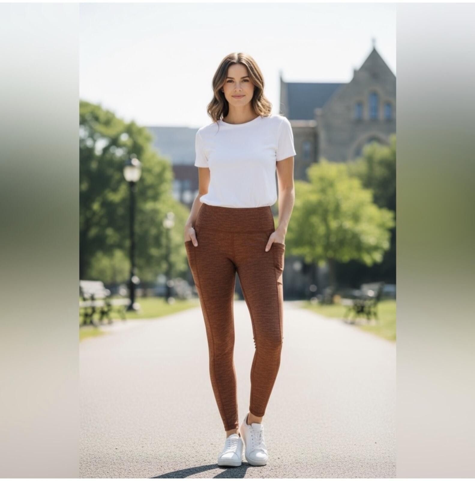 Other Shoactive brown leggings Size 32" / US 10 / IT 46 - 5 Thumbnail