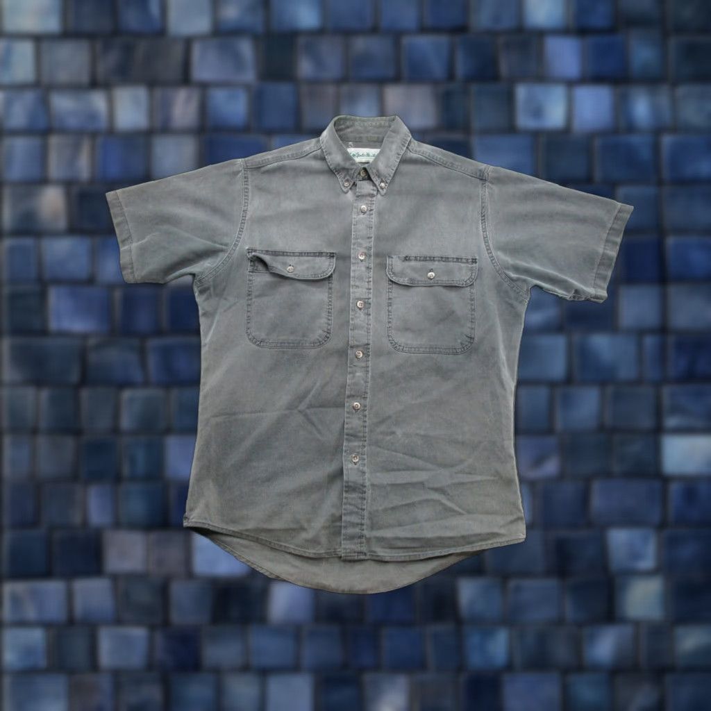 Vintage VINTAGE Gander Mountain Shirt Short Sleeve Button-Up USA Made Gray 90s Mens Large Canvas Western Outdoor 90s (read) Size US L / EU 52-54 / 3 - 1 Thumbnail