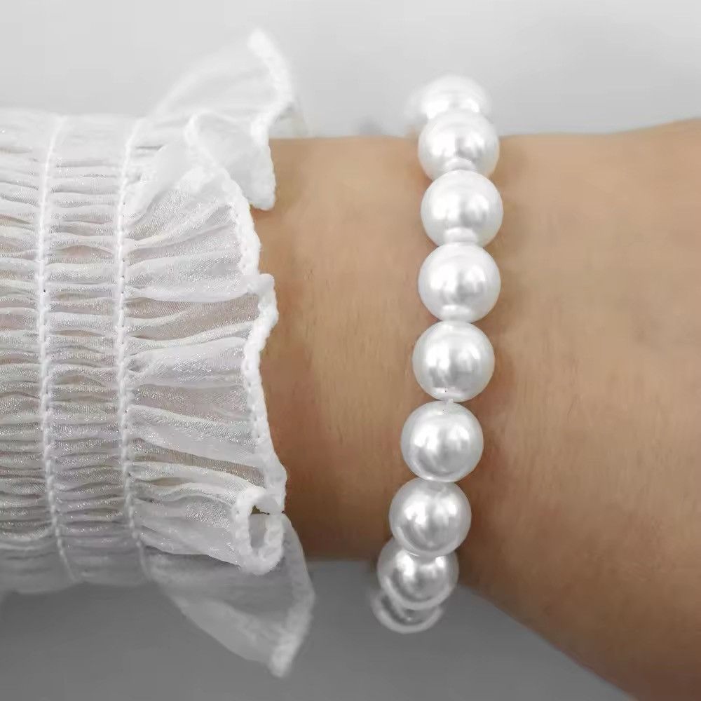 Japanese Brand × Jewelry × Vintage 10mm Natural Shell Pearl Bracelet Size ONE SIZE - 3 Thumbnail