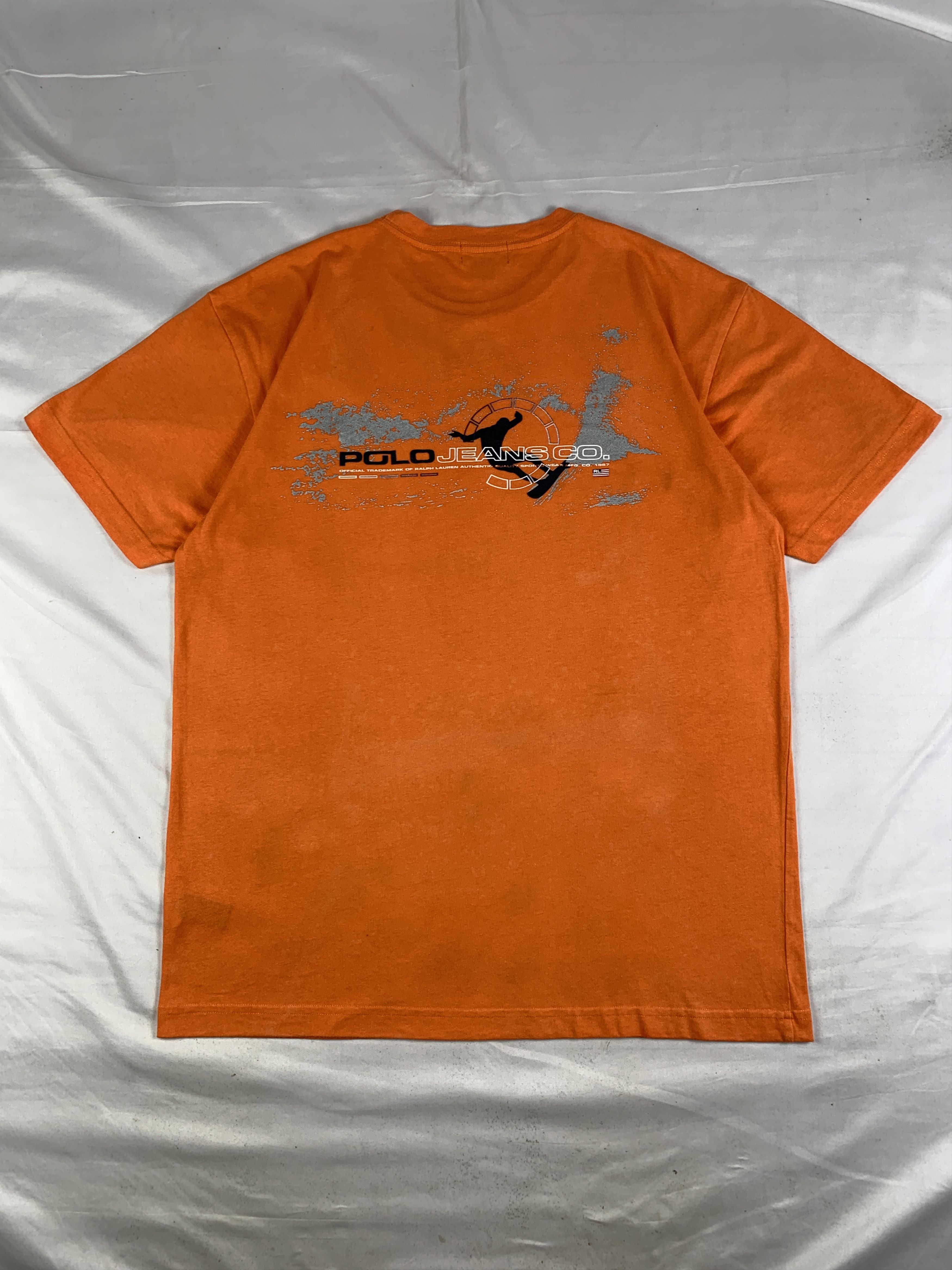 Polo Ralph Lauren Polo Jeans Co by Ralph Lauren Orange Surf Graphic Tee (L) Size US L / EU 52-54 / 3 - 1 Thumbnail