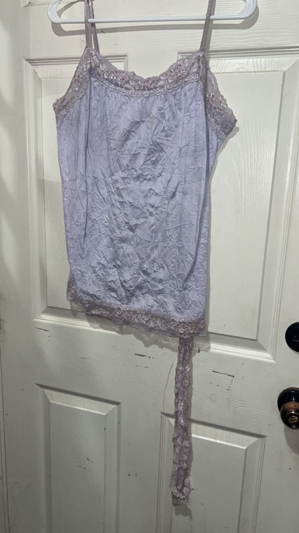 Volcom Women's Vol.1 Camisole XL Lavender Pink Lace Trim Size XL / US 12-14 / IT 48-50 - 2 Thumbnail