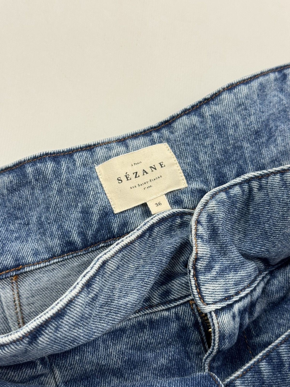 Sezane Sezane Washed Denim High-Rise Women’s Jeans Size 26" / US 2 / IT 38 - 7 Thumbnail