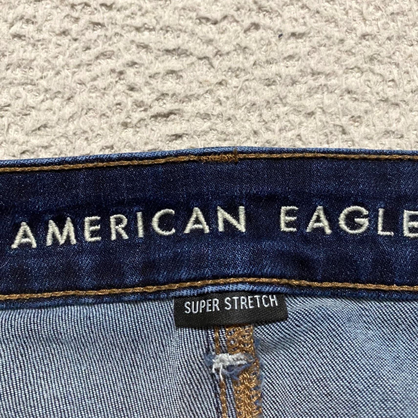 American Eagle Outfitters American Eagle Womens sz 6 Jeans Blue Denim Dark Wash High Rise Skinny Leg Size 28" / US 6 / IT 42 - 3 Thumbnail