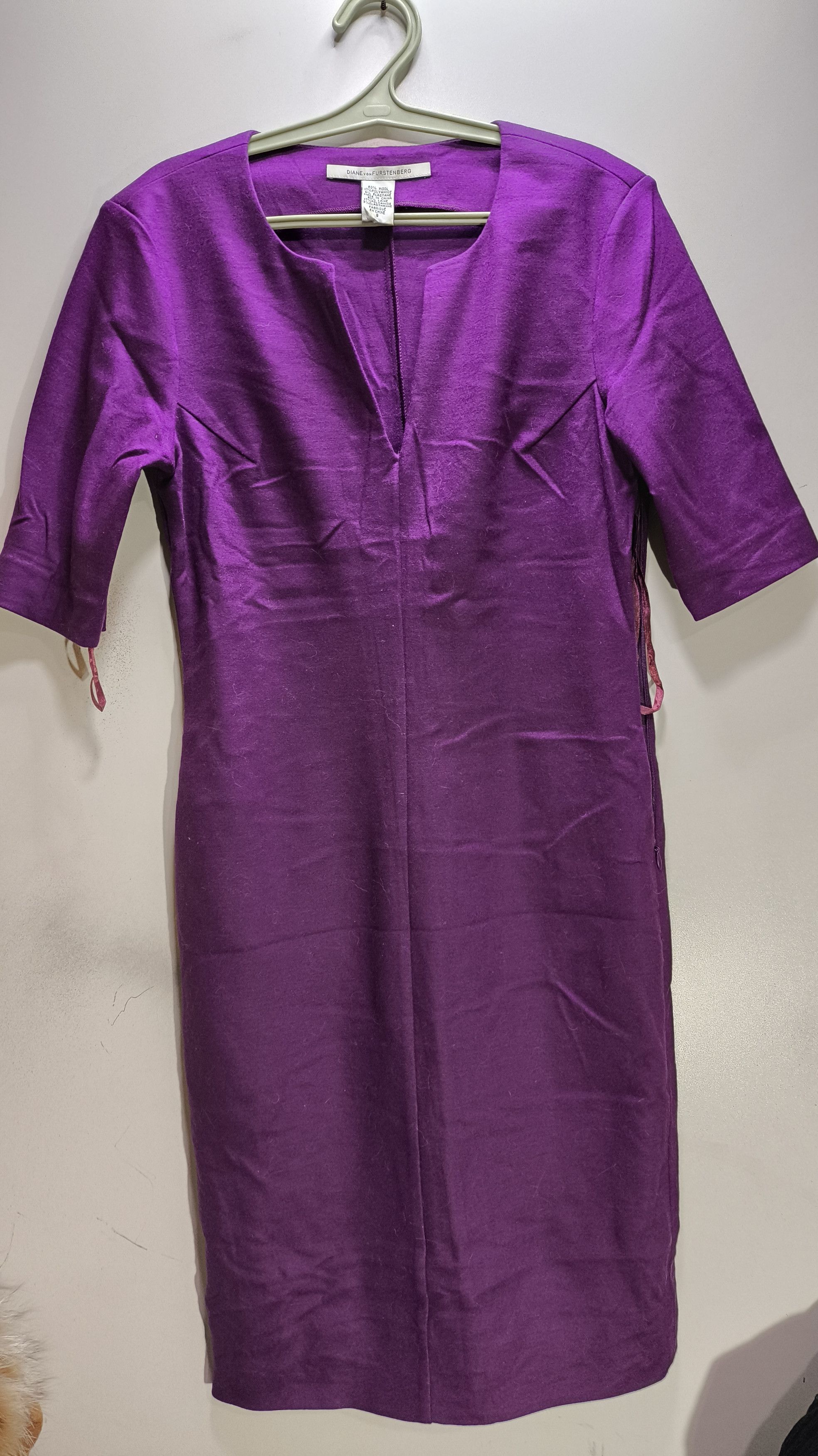 image of Diane Von Furstenberg Aurora Dress In Purple in Dark Purple, Women's (Size Medium)