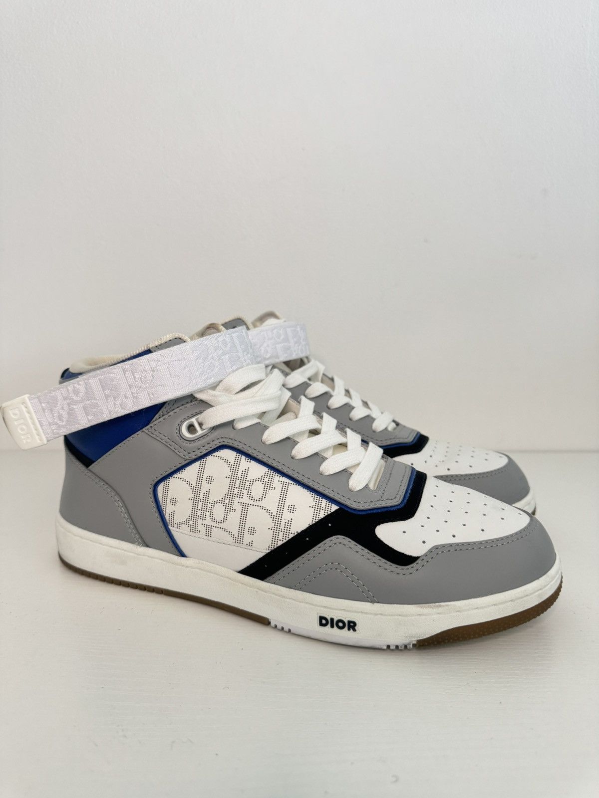 Dior Dior B27 High Sneakers Grey/White Size 43 Worn 1x No Box Size US 10 / EU 43 - 1 Thumbnail