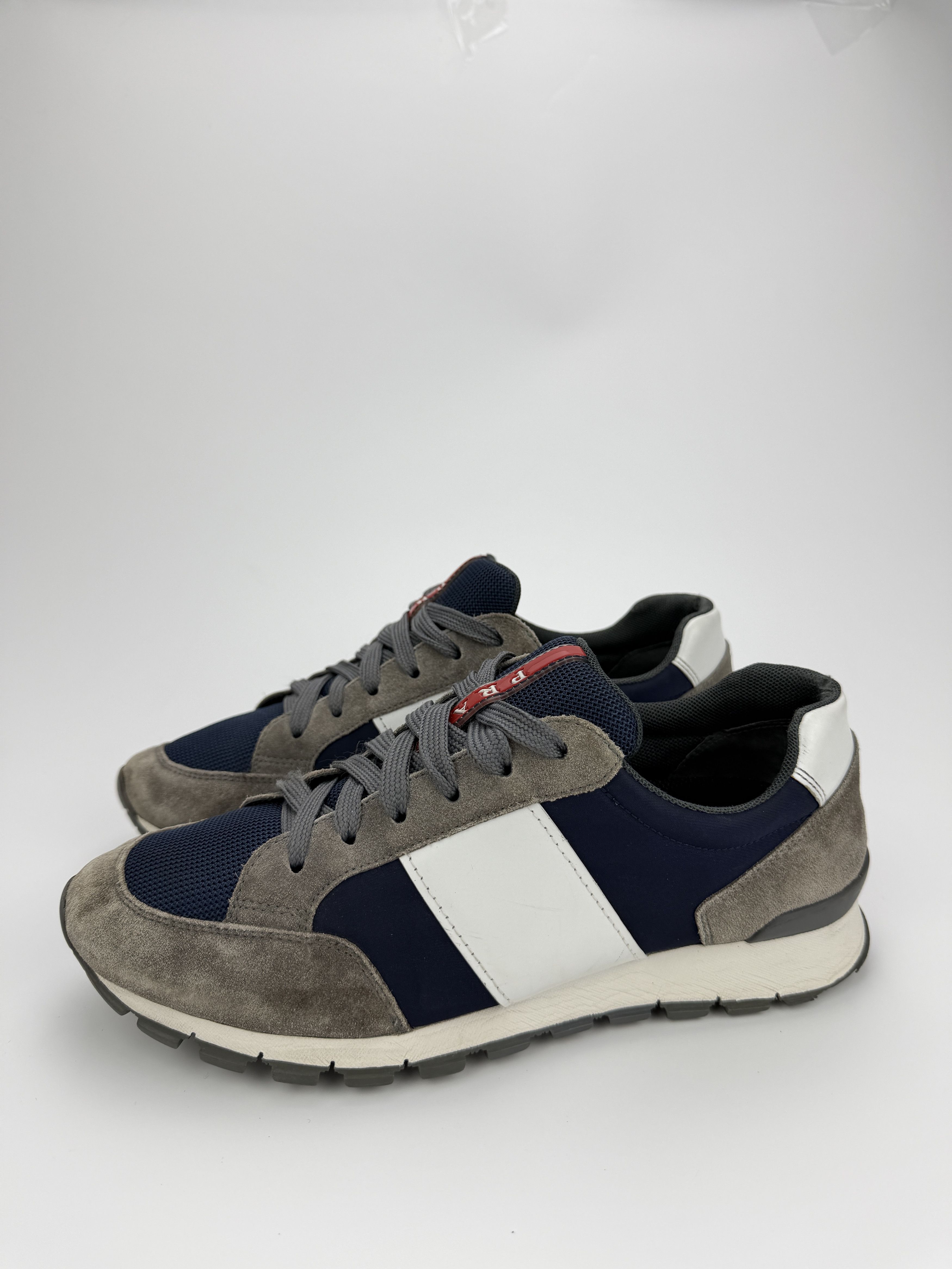Prada Prada Matchrace Gray Suede Low Top Sneakers Shoes Size US 7.5 / EU 40-41 - 3 Thumbnail