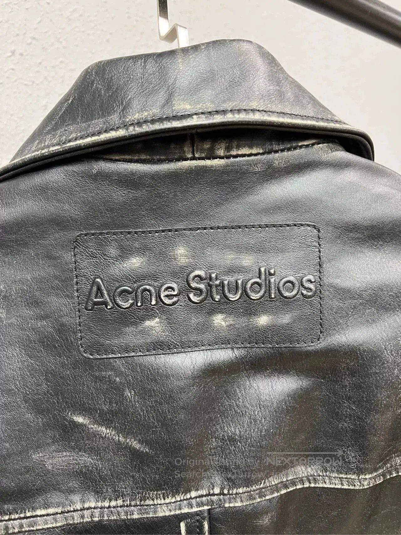 Acne Studios black distressed leather jacket by Acne Studios. Size US XS / EU 42 / 0 - 4 Thumbnail