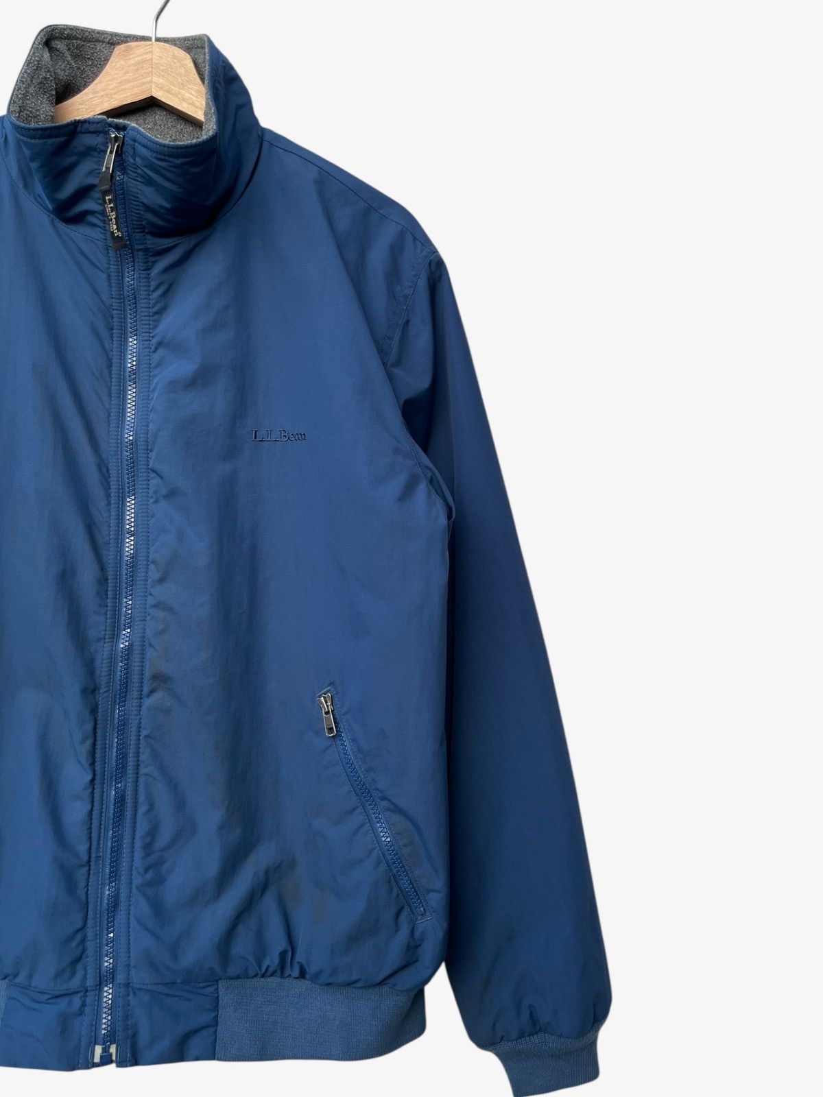 L.L. Bean L.L.Bean Blue Nylon Fleece Lined Warm-up Jacket Size US M / EU 48-50 / 2 - 6 Thumbnail