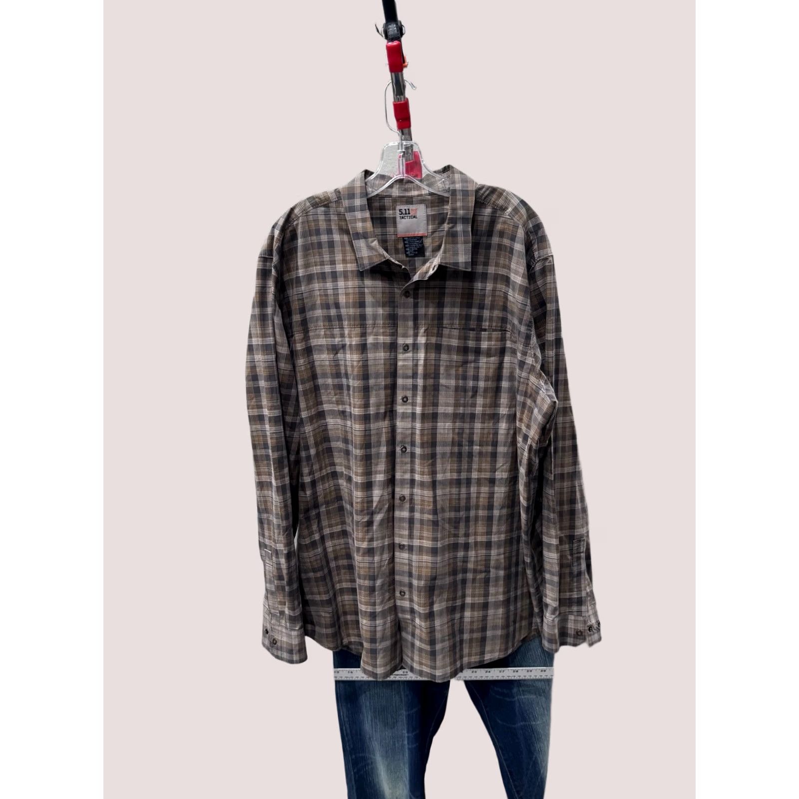 Vintage 511 Tactical Shirt Long Sleeve Dark Plaid 2XL XXL Mens Size US XXL / EU 58 / 5 - 1 Thumbnail