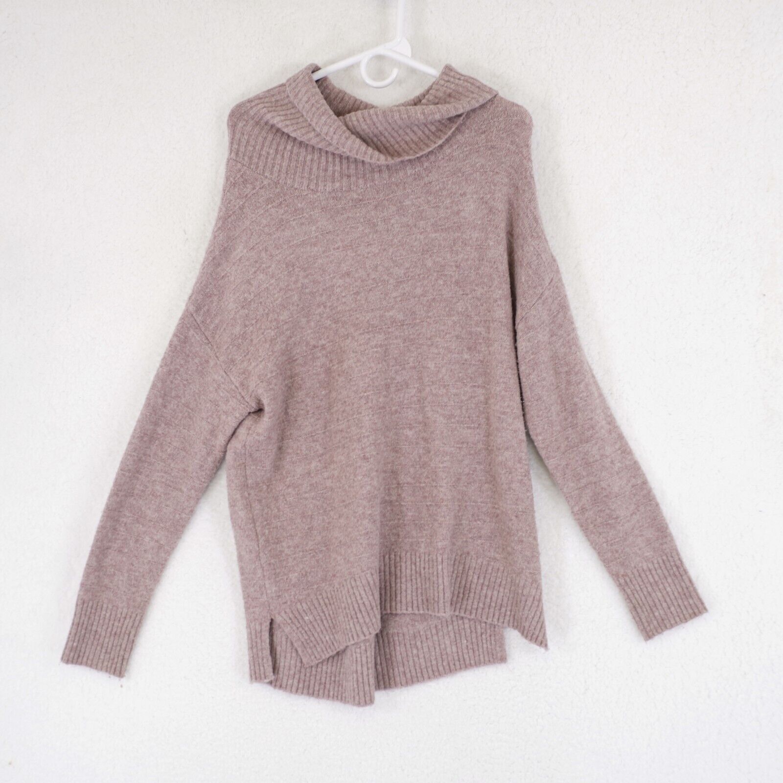 Old Navy Old Navy Purple Cowl Neck Ribbed Small Sweater Acrylic Nylon Size S / US 4 / IT 40 - 1 Thumbnail