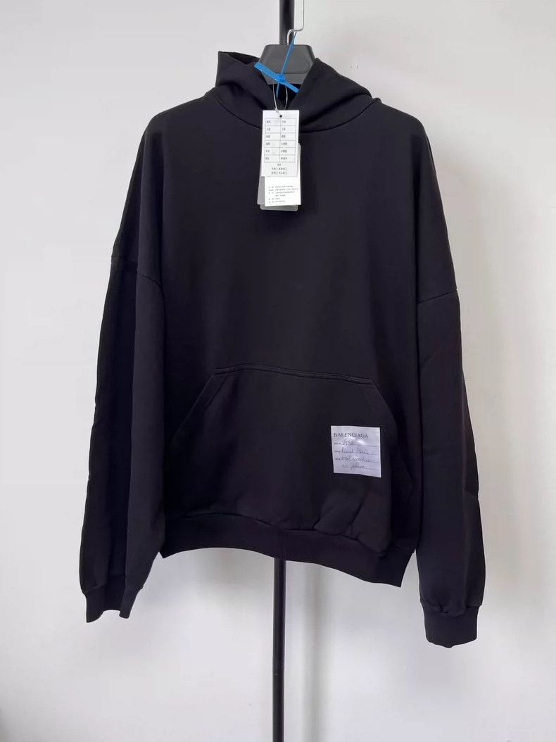 Balenciaga Solid Hooded Pullover Long Sleeve Sweater