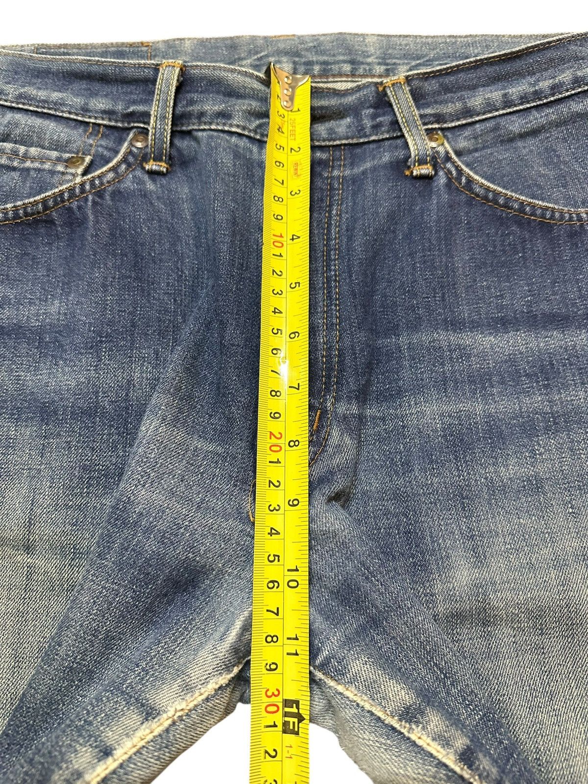 Edwin Vintage Edwin 601 Blue Faded Wash Style Wide Leg Jeans Size US 32 / EU 48 - 16 Thumbnail