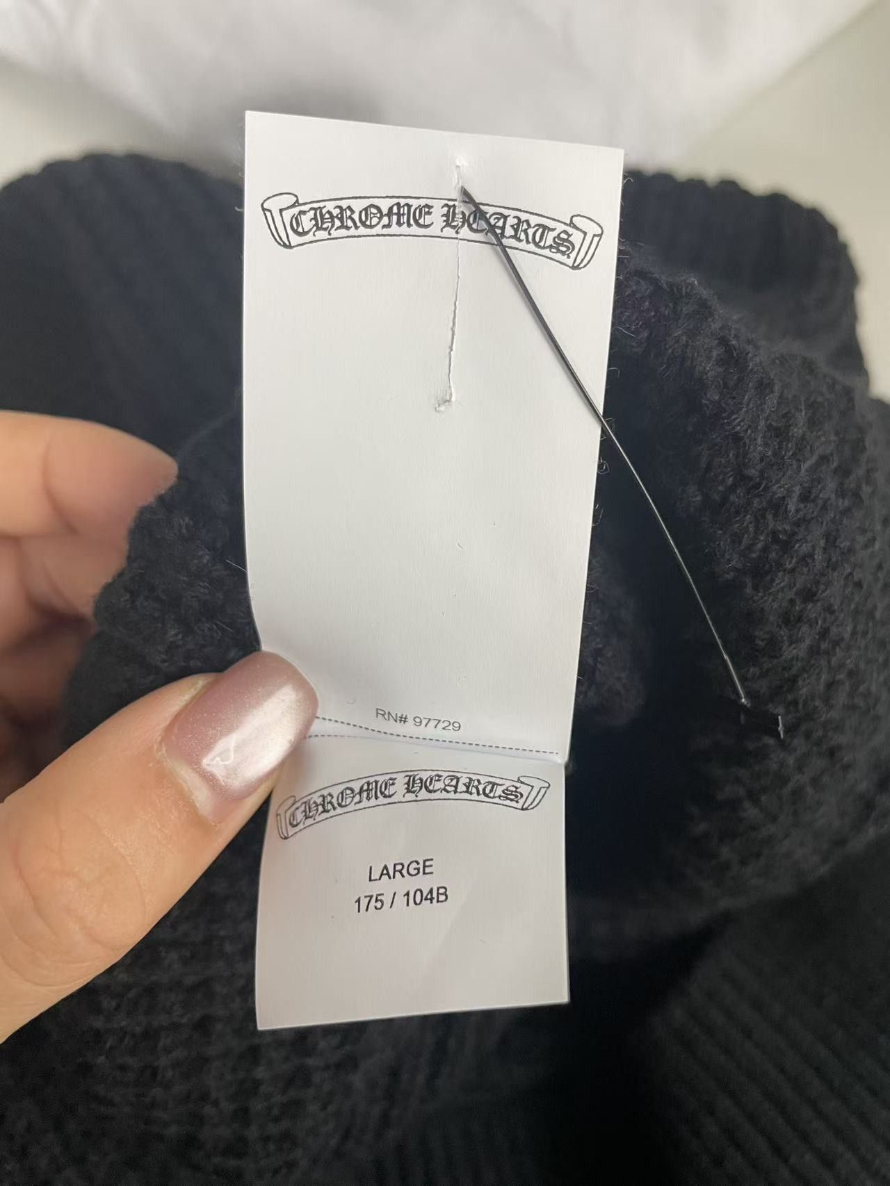 Chrome Hearts Chrome Hearts Waffle Cross Patch Cashmere Sweater Size L / US 10 / IT 46 - 12 Thumbnail