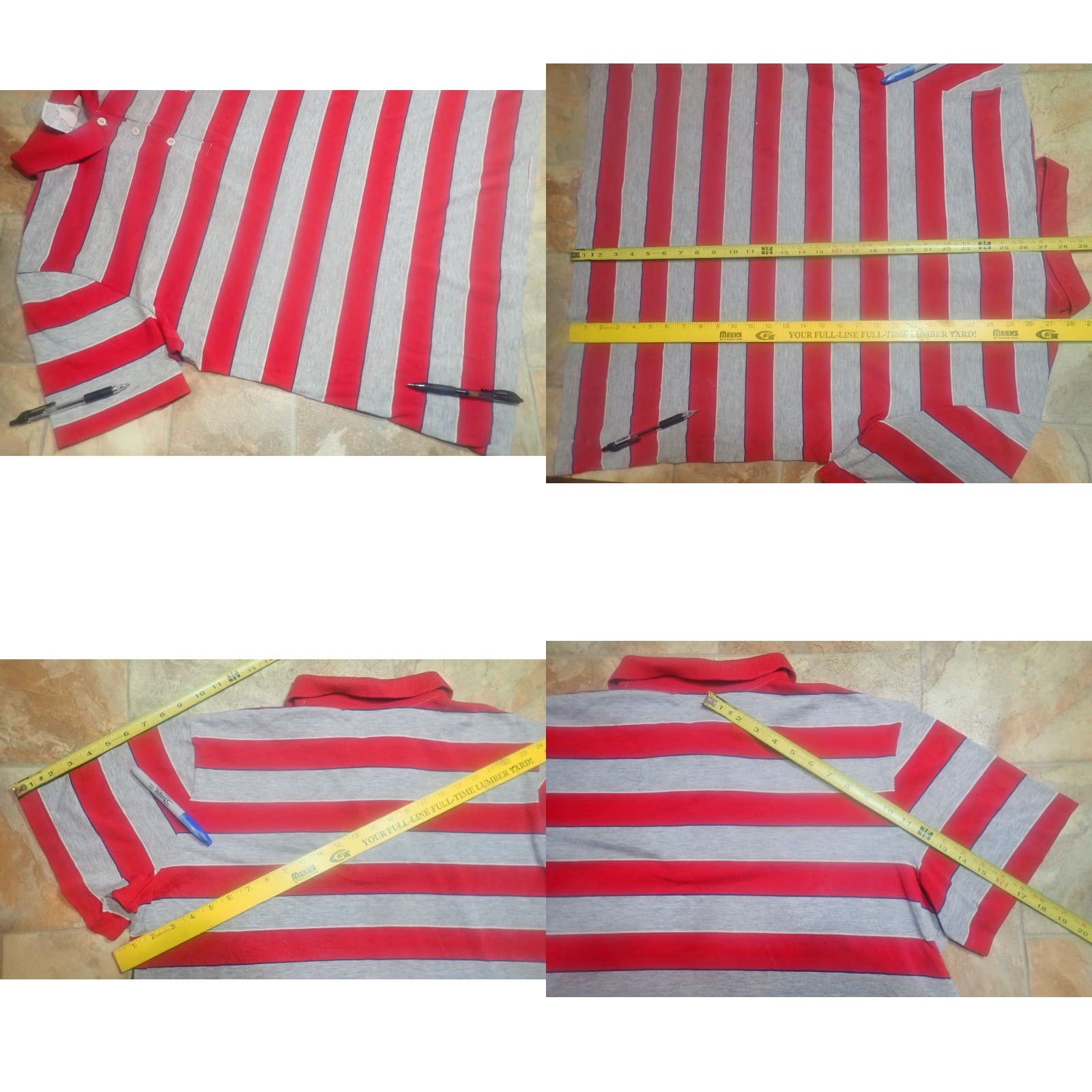Vintage Vintage McDonald's Brand McDonald's Crew Uniform Employee Polo Striped Rugby Shirt Womens 2XL Red Gray XXL 80s Size XXL / US 16-18 / IT 52-54 - 8 Thumbnail