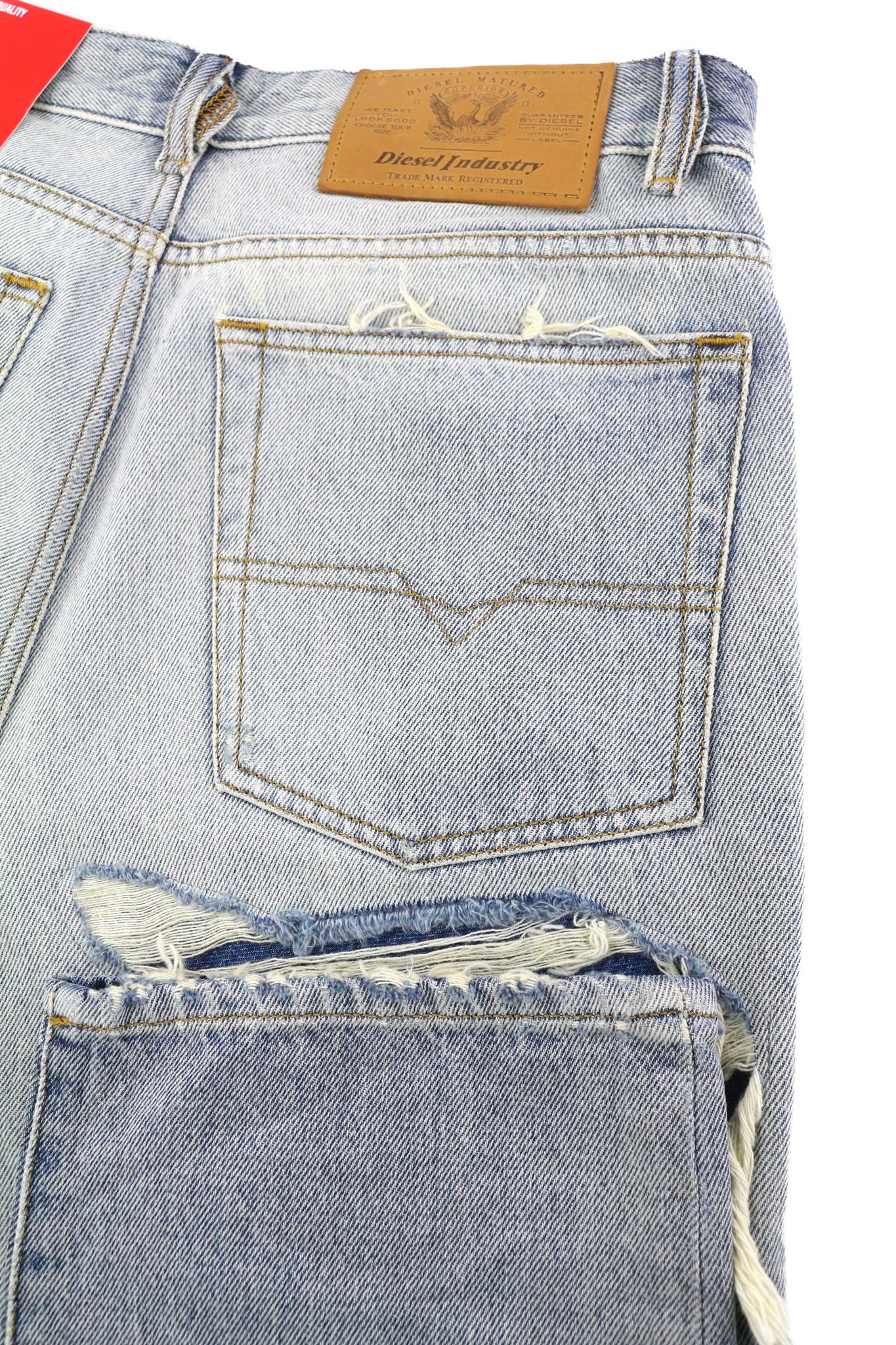 Diesel 1955 09C90 W32/L32 High Waist Distress 40393 Size US 32 / EU 48 - 5 Thumbnail