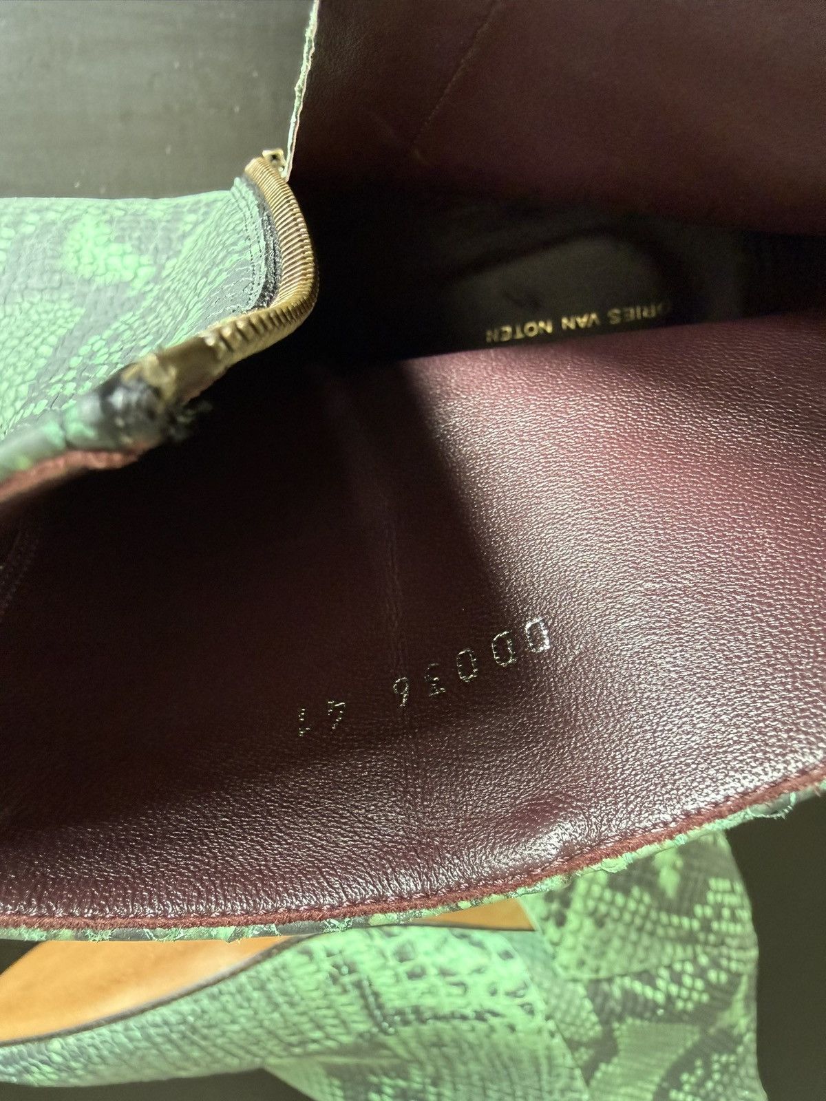 Dries Van Noten enkellaarsjes van Dries van Noten python leder Size US 8 / IT 38 - 7 Thumbnail