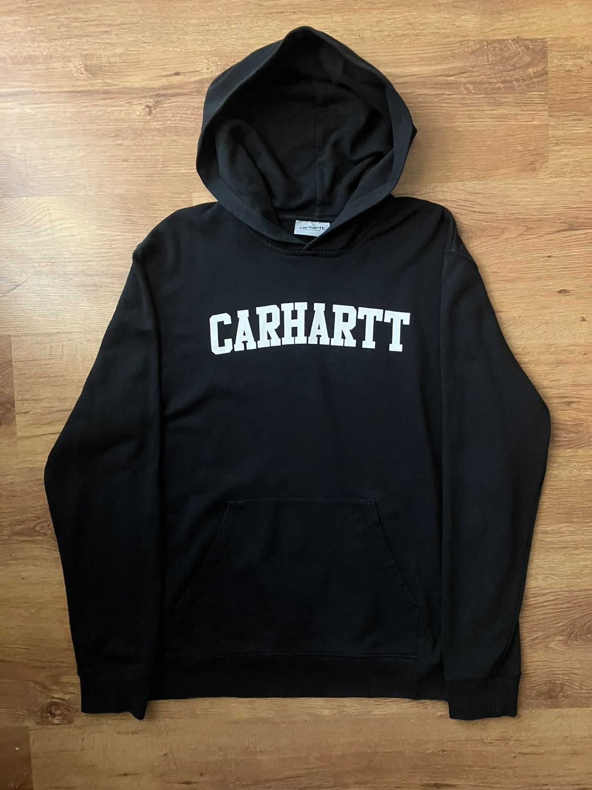 Carhartt × Carhartt Wip Black Carhartt Oversize Hooded College Sweat Hoodie Size L Size US L / EU 52-54 / 3 - 2 Thumbnail