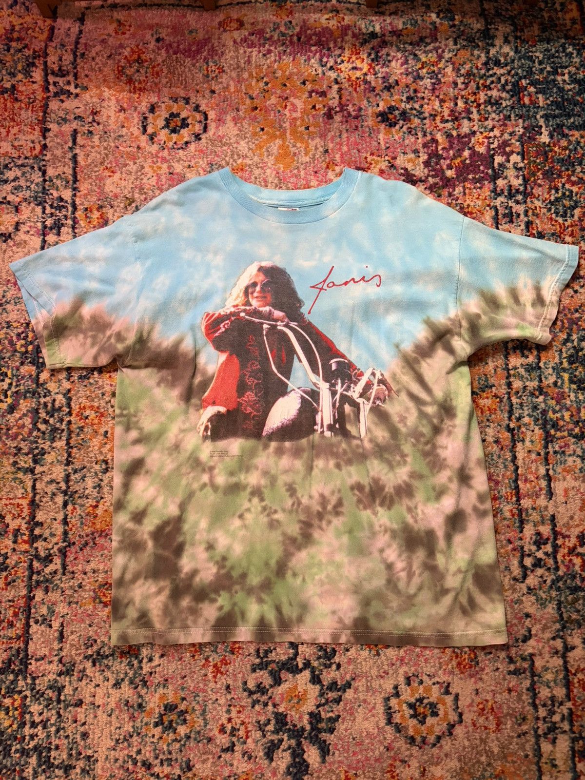 Fruit Of The Loom Vintage Janis Joplin Tie Dye T Shirt 2000 Size US XL / EU 56 / 4 - 1 Thumbnail