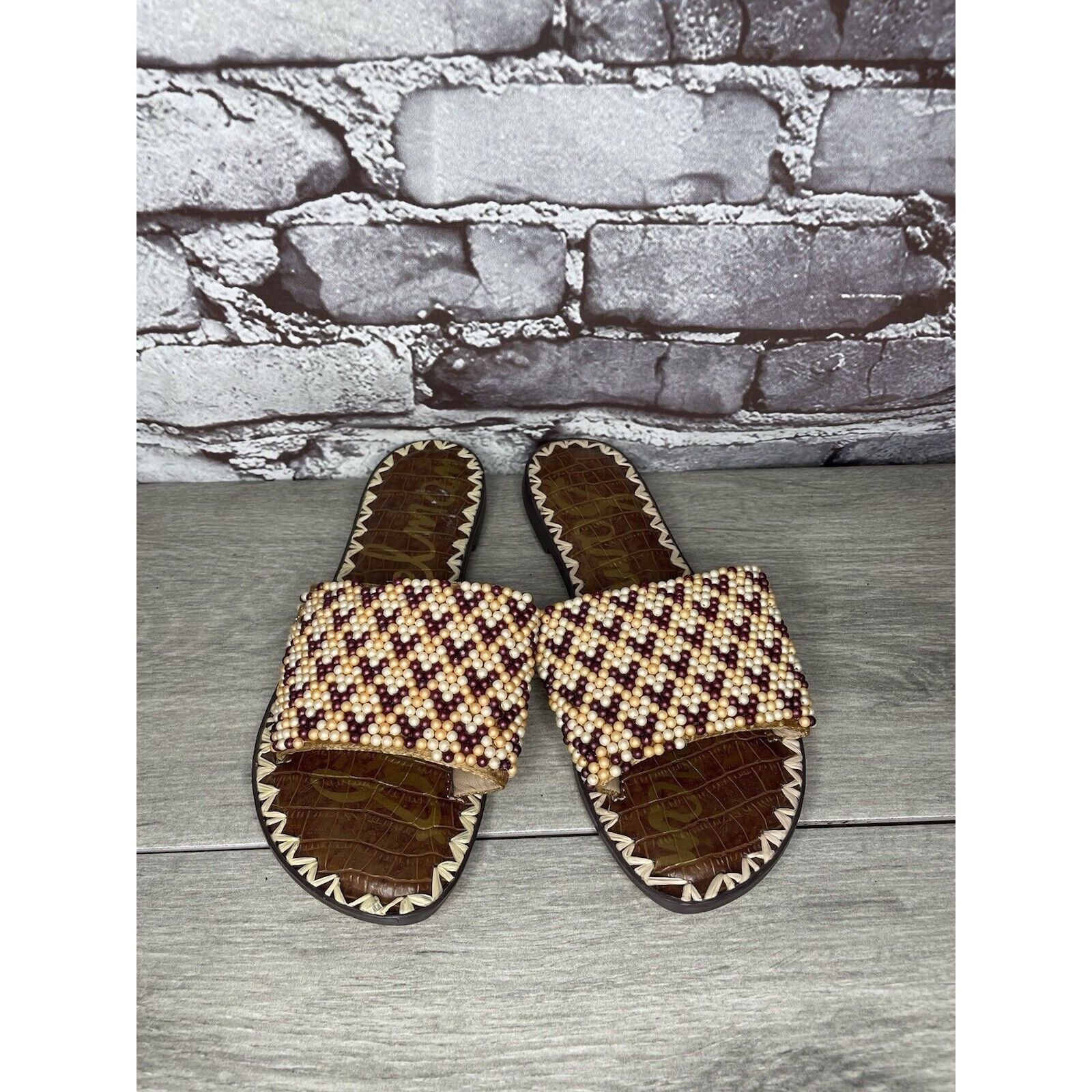 Sam Edelman Sam Edelman Gunner 3 Peach Pearl Beaded Multi Sandals Women’ Size US 6.5 / IT 36.5 - 17 Thumbnail