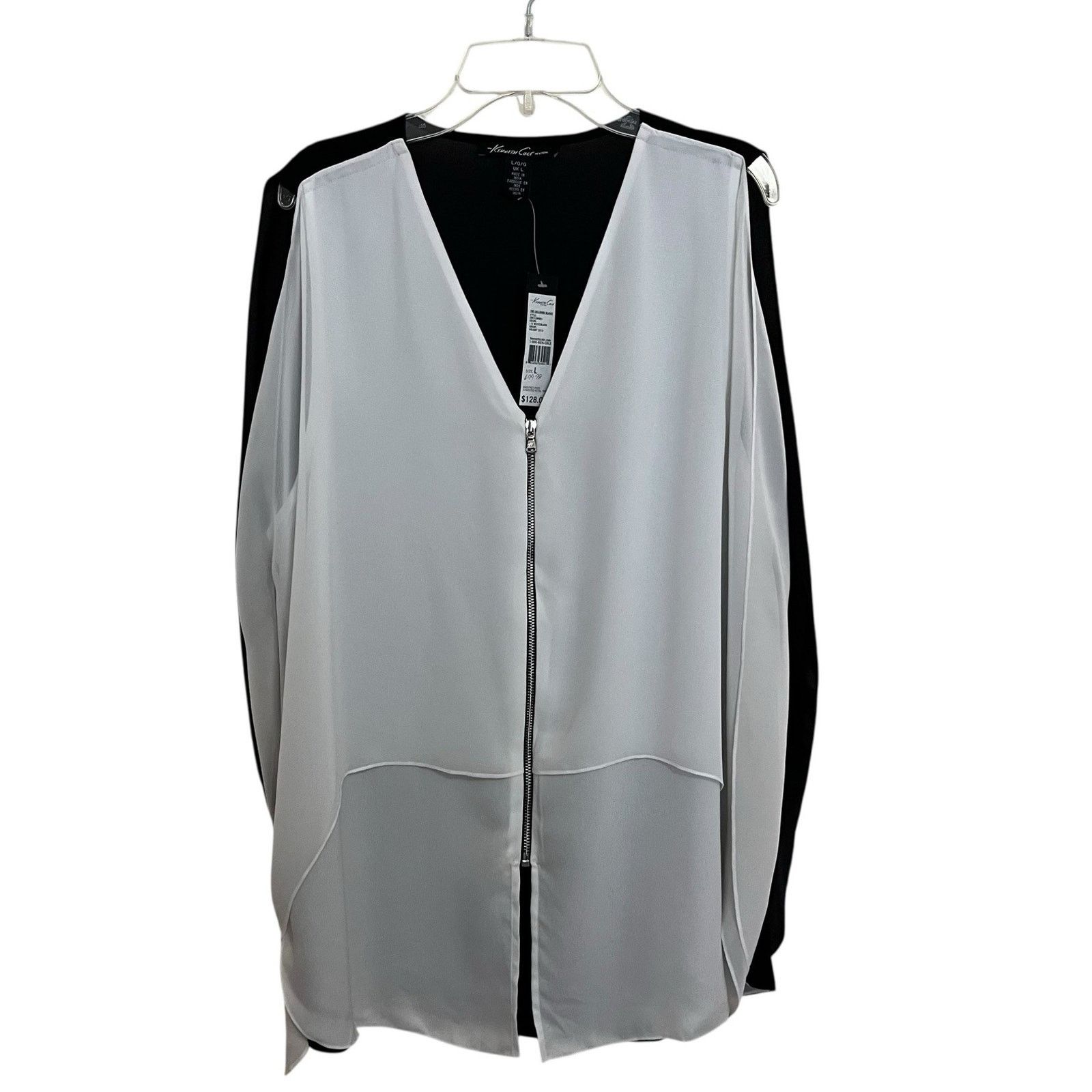 Kenneth Cole Kenneth Cole | Chiffon The Callidora Blouse Holiday 2013 Size L / US 10 / IT 46 - 1 Thumbnail