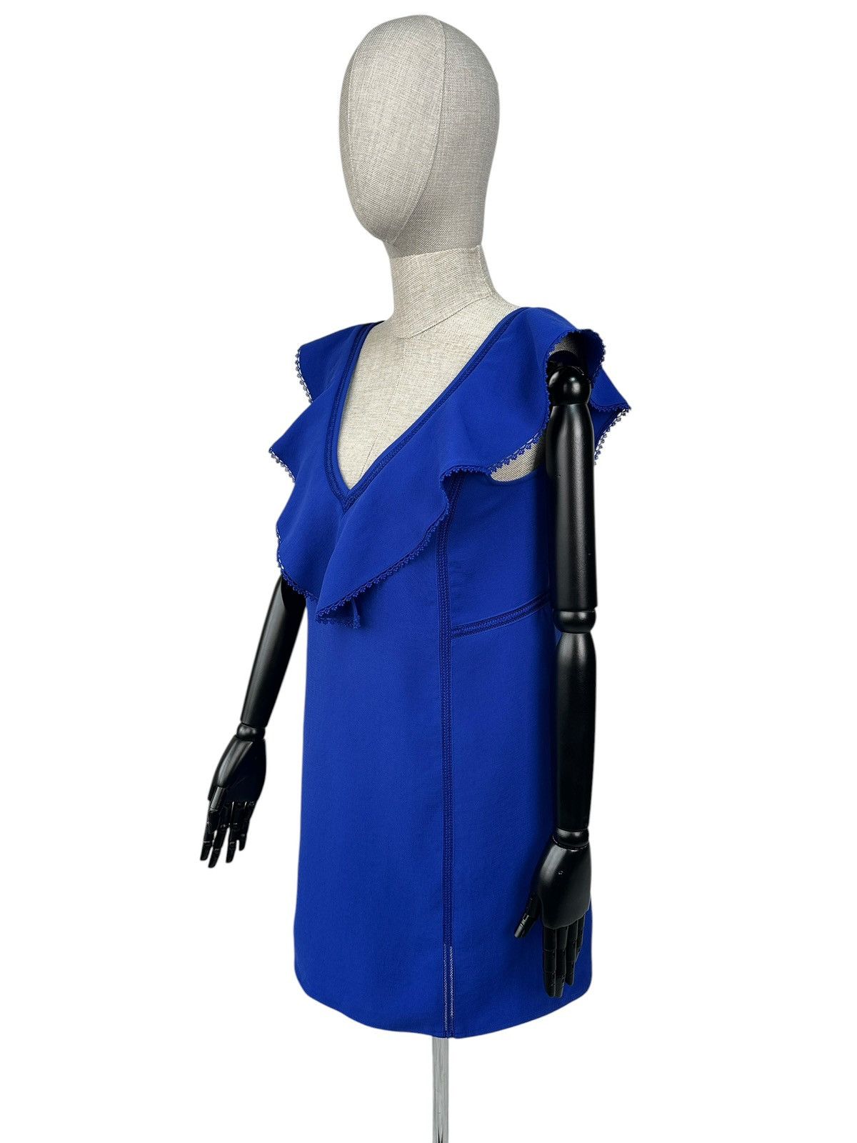Sezane SEZANE Martie Mini Dress Electric Blue size 34 Size XS / US 0-2 / IT 36-38 - 3 Thumbnail