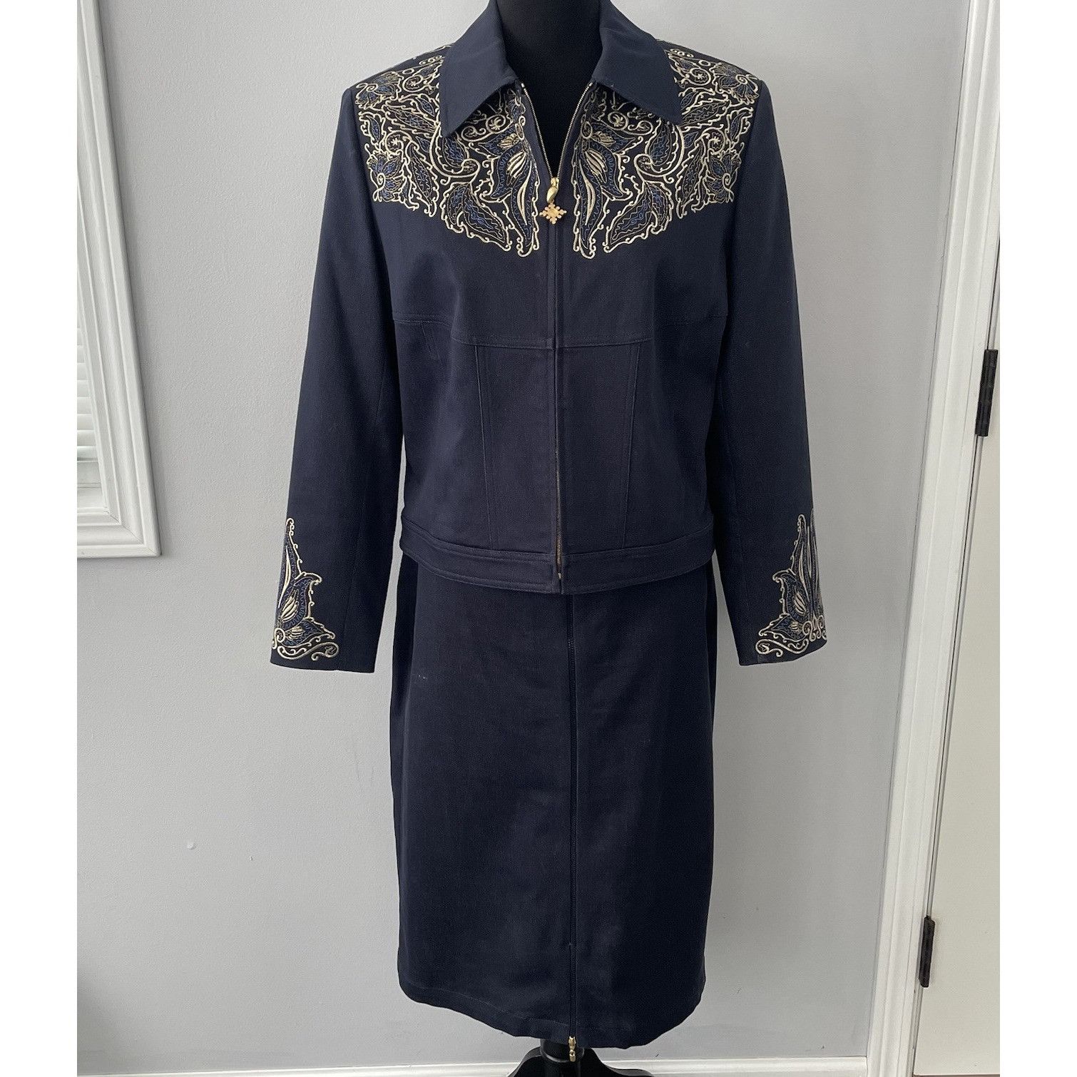 St. John Vtg St. John Sport 2 Pc Sz Small Denim Western Zip Jacket & Size S / US 4 / IT 40 - 10 Thumbnail