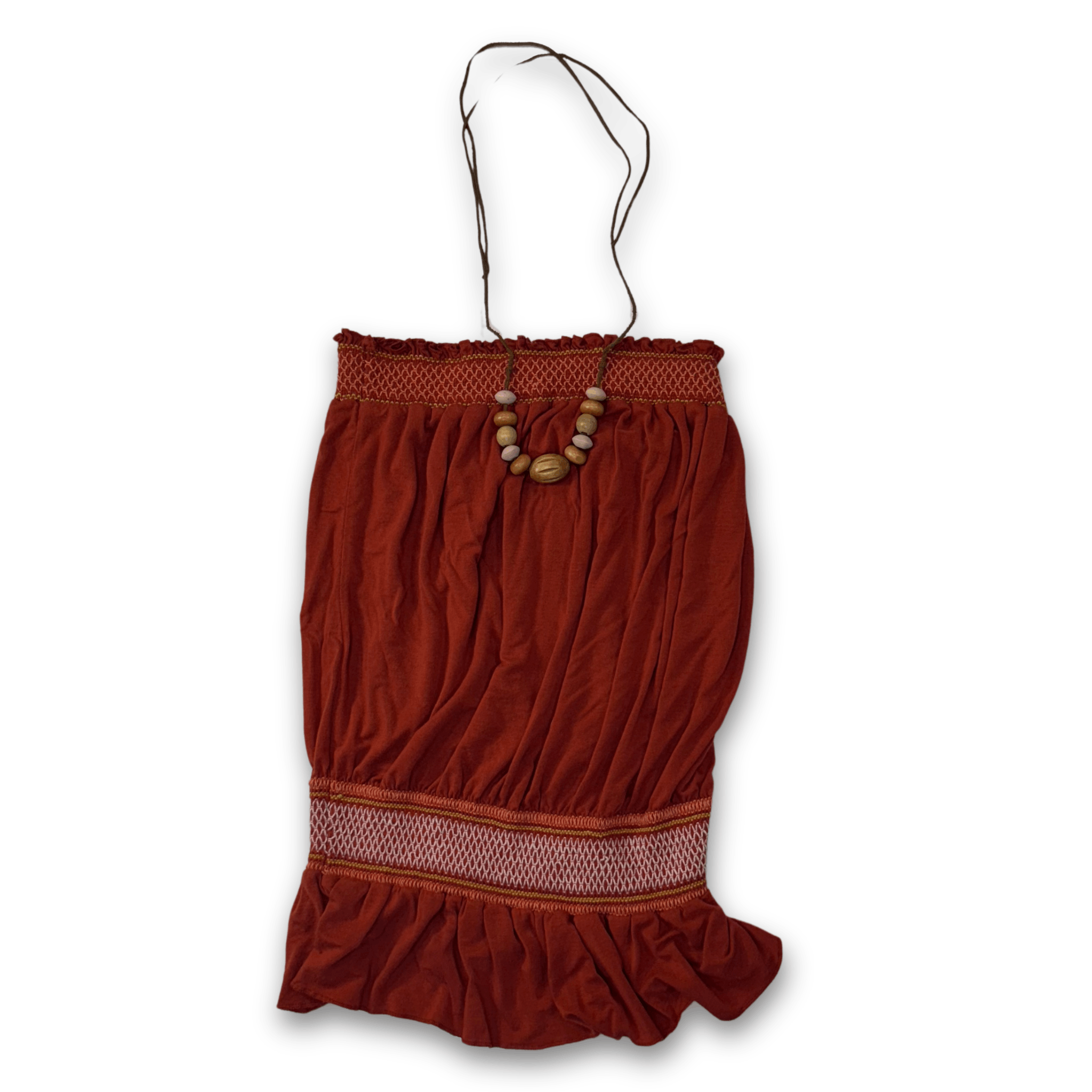 American Rag Boho Tube Top with Wooden Beading | Large | American Rag Size L / US 10 / IT 46 - 2 Thumbnail