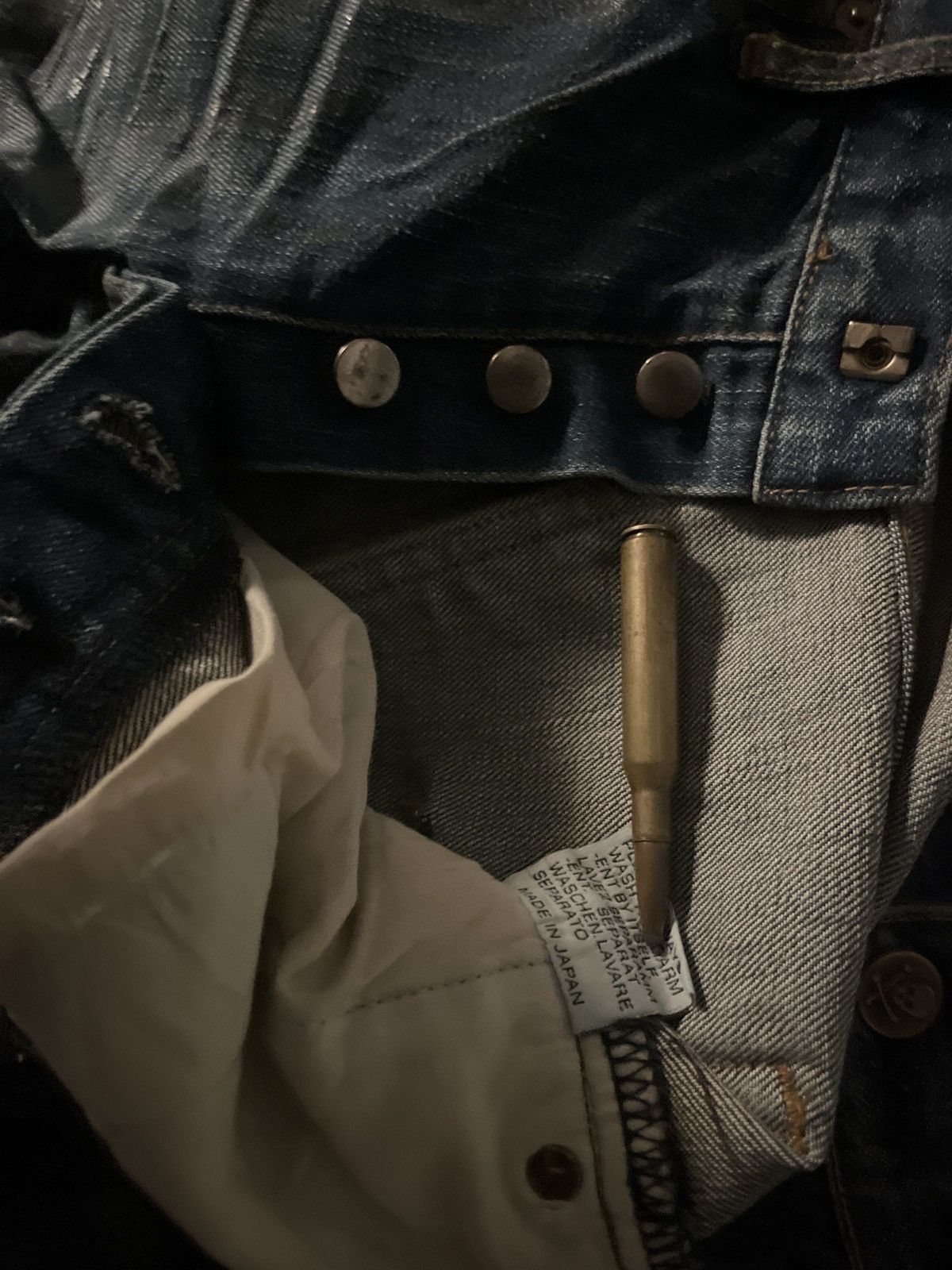 Dior × Hedi Slimane × Yves Saint Laurent AW03 DIOR BLUE “LUSTER” WAX DENIM Size US 29 - 11 Thumbnail