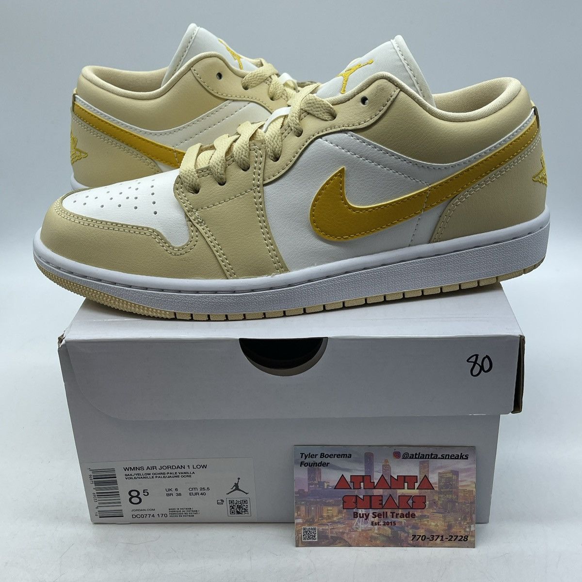Jordan Brand Wmns air Jordan 1 low sail yellow orche Size US 8.5 / IT 38.5 - 1 Thumbnail