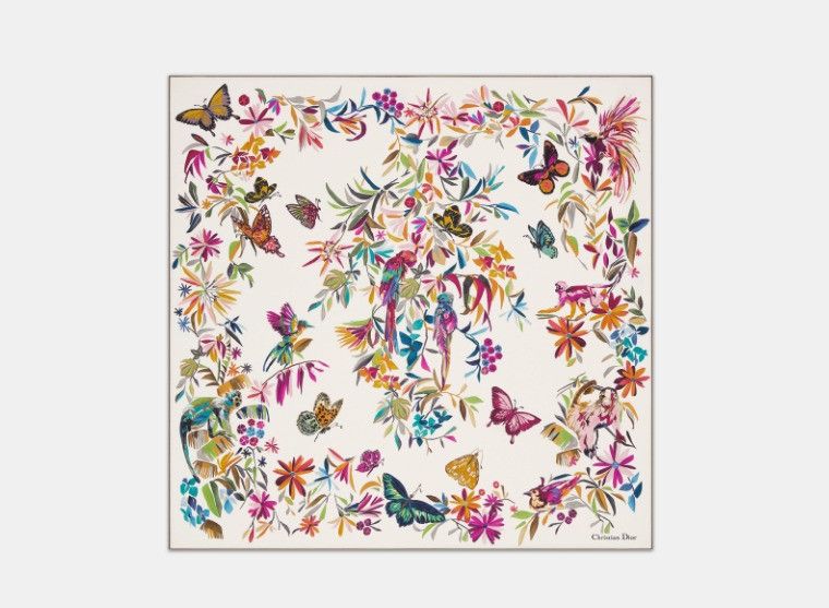 Dior o1w1db10425 41FAN090 Size: OS / Square Scarf in Multicolor Size ONE SIZE - 2 Thumbnail
