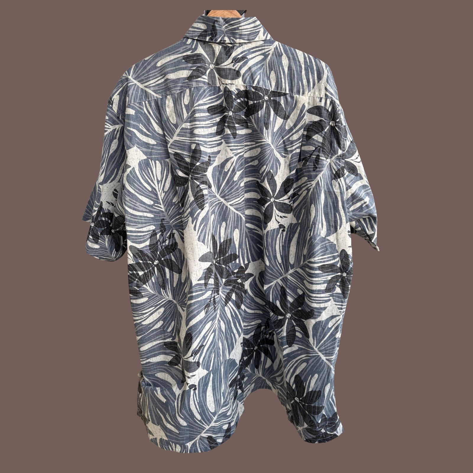 Vintage VTG Hawaiian Shirt | Go Barefoot Blue Floral | Aloha Core Size US XXL / EU 58 / 5 - 4 Thumbnail