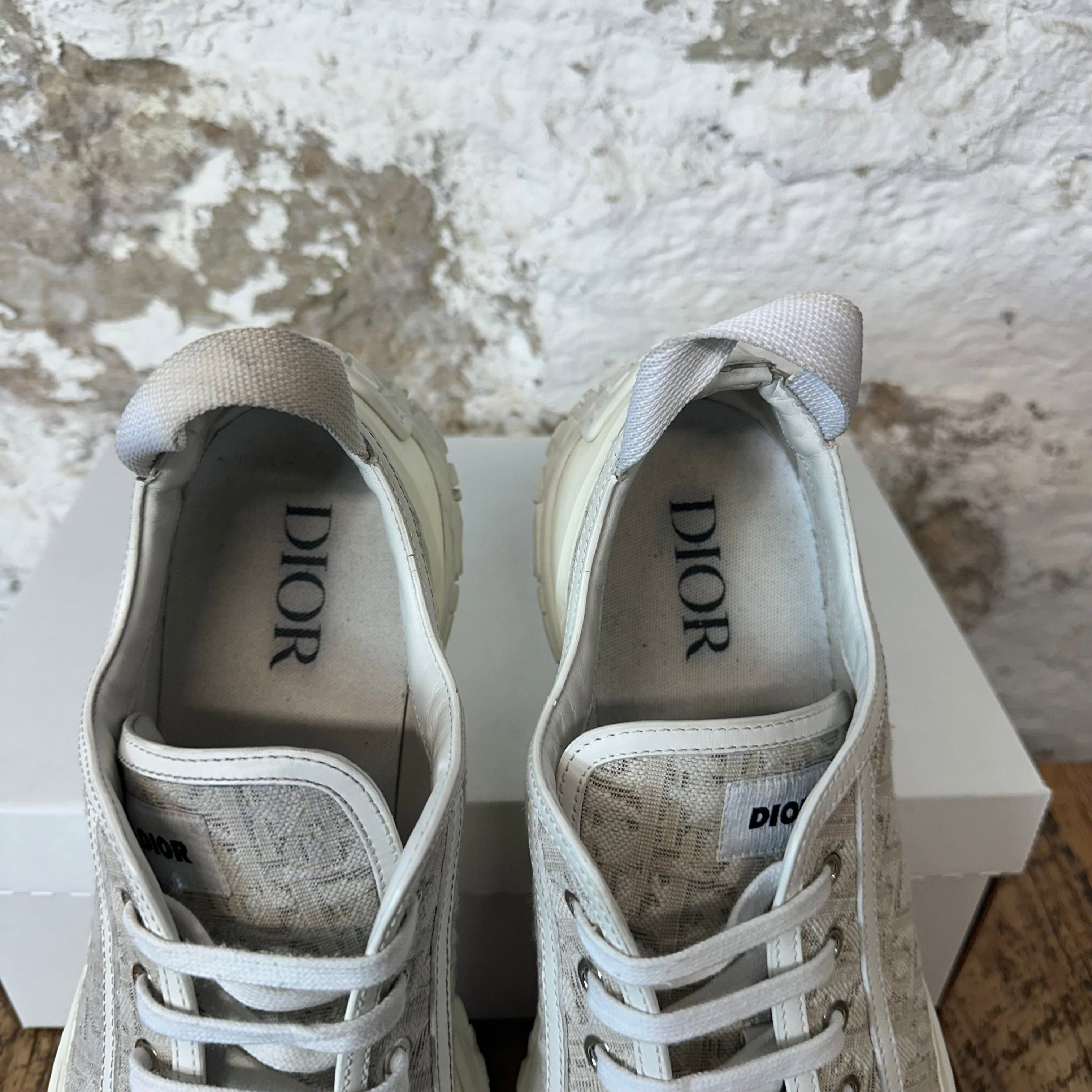Dior Dior B28 Grey Monogram Cream White Sneaker Sz 14 (47) Size US 14 / EU 47 - 4 Thumbnail