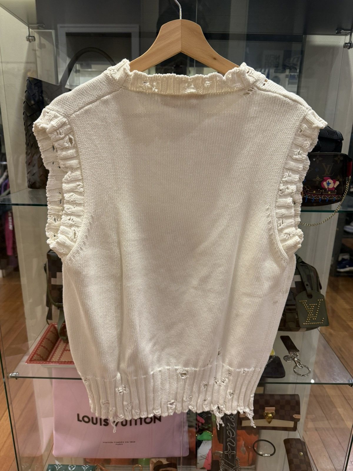 Marni Marni Destroyed Knit Cotton Vest - White Size US L / EU 52-54 / 3 - 2 Thumbnail