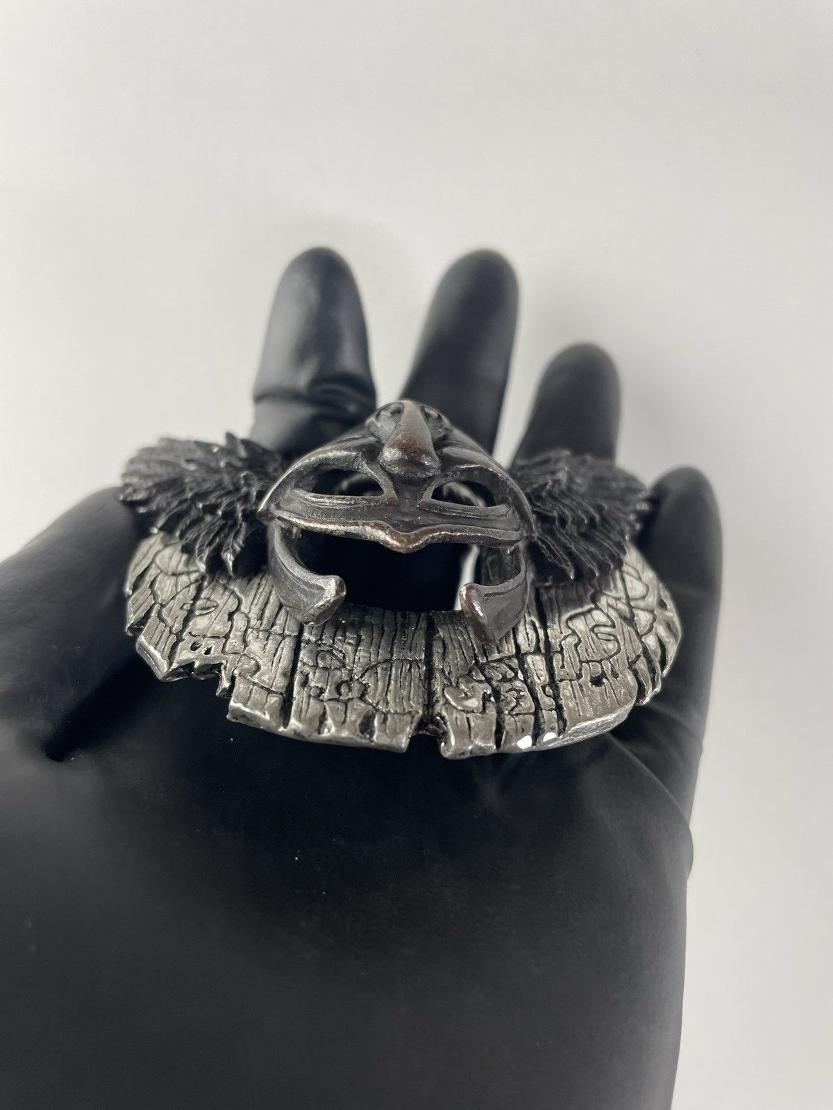 Vintage Norse Goth Ossa Ravenhead Helmet Warrior 3D Belt Buckle 1991 Size ONE SIZE - 10 Thumbnail