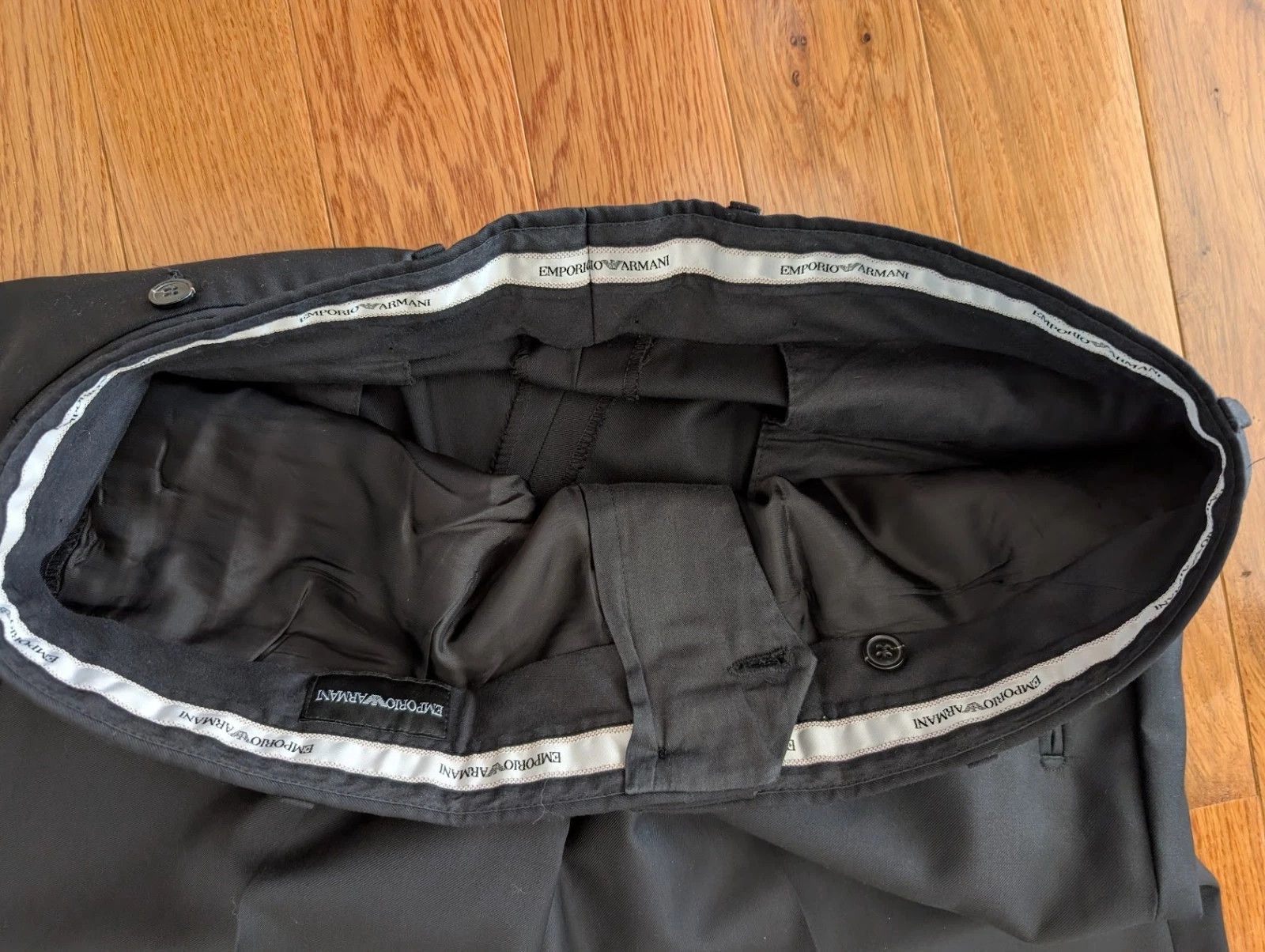 Emporio Armani Black Emporio ARMANI Mens Pants 36 x 32 w/ on-seam pockets Size 36R - 4 Thumbnail
