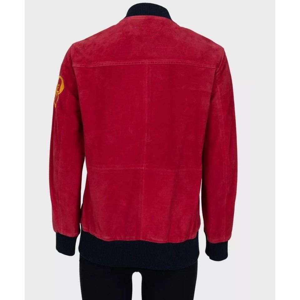 RED Valentino Valentino Spa Red Leather Embroidered Jacket - IT40 / US S Size S / US 4 / IT 40 - 3 Thumbnail