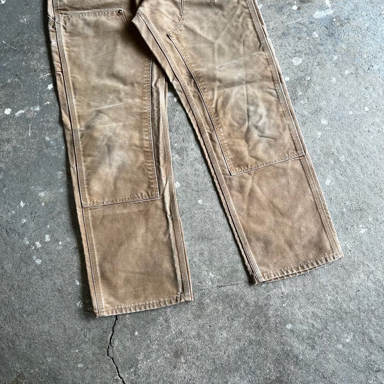 Carhartt × Vintage Carhartt brown double knee work wear carpenter pants Size US 31 - 4 Thumbnail