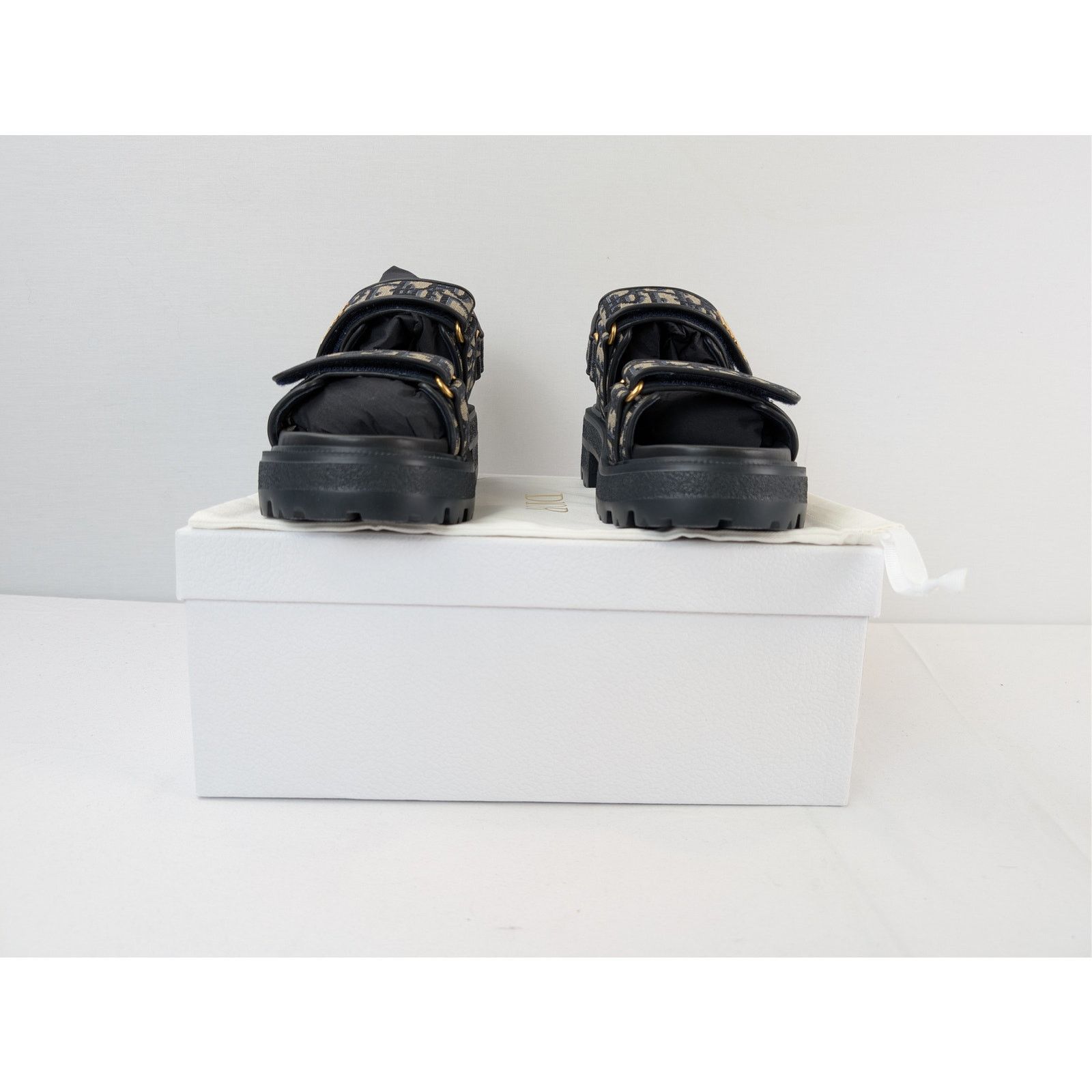 Dior o1rshd1 Oblique Fabric canvas Dioract platform sandal black Size US 8 / IT 38 - 14 Thumbnail