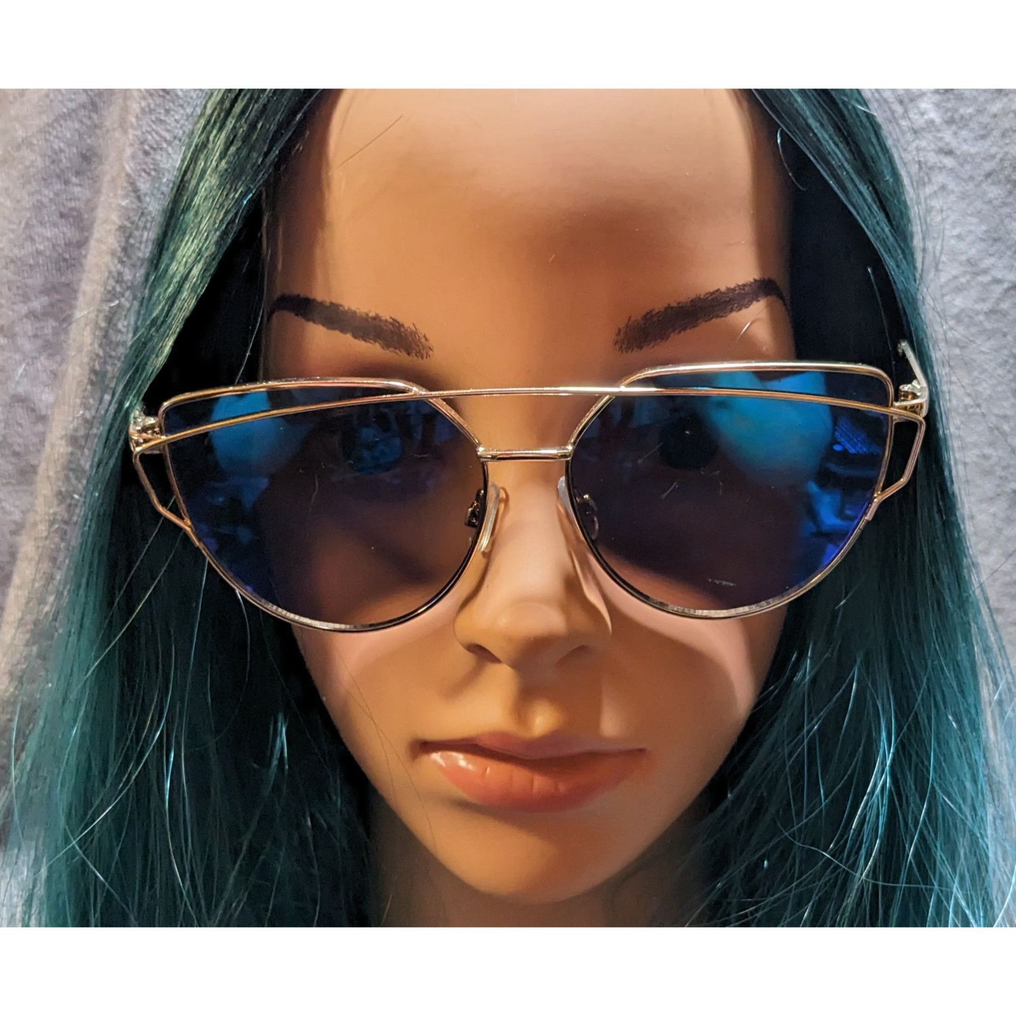 Other Icing Abstract Mirror Finish Aviator Sunglasses Size ONE SIZE - 5 Thumbnail