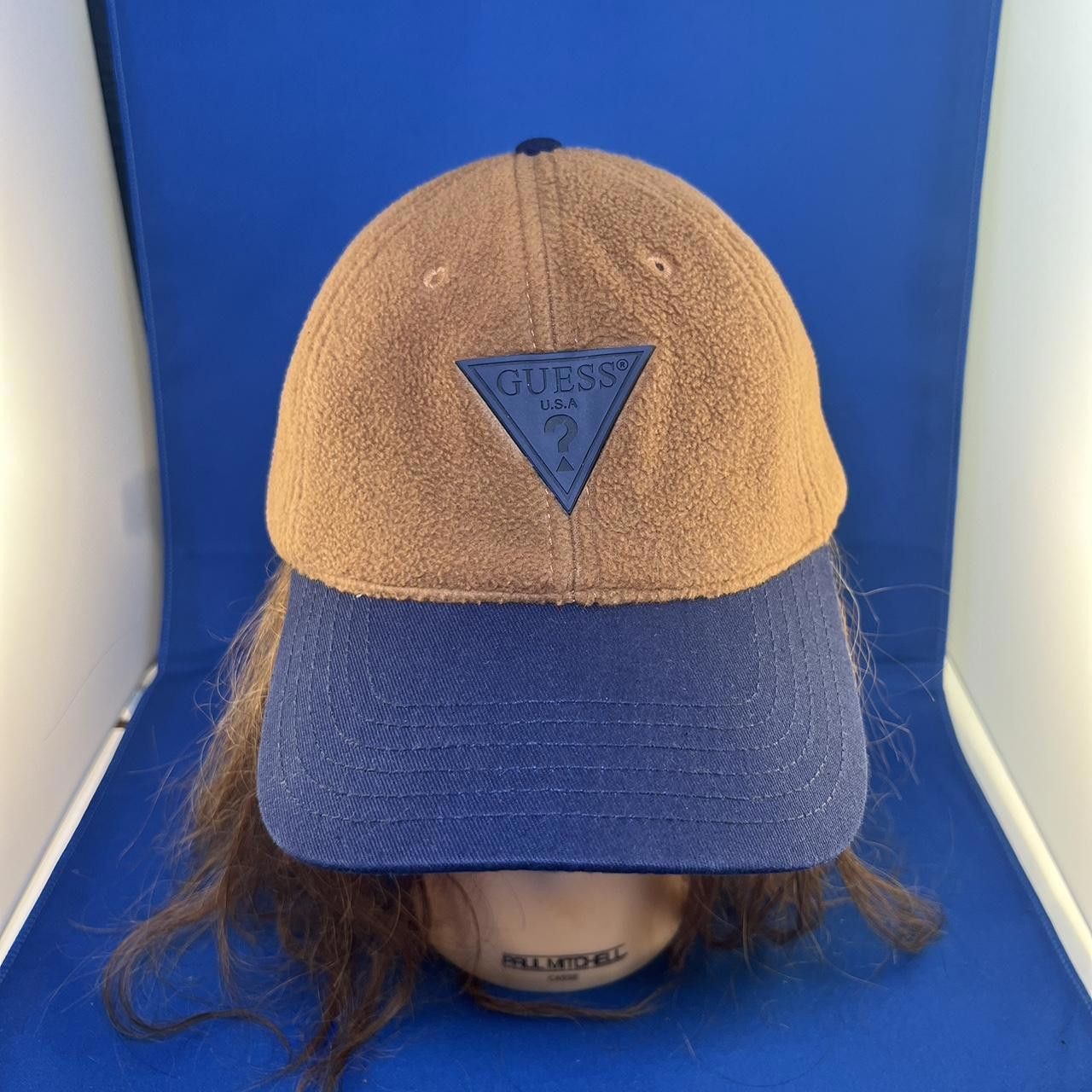 Guess GUESS USA Brown and Navy Fleece Cap Size ONE SIZE - 1 Thumbnail