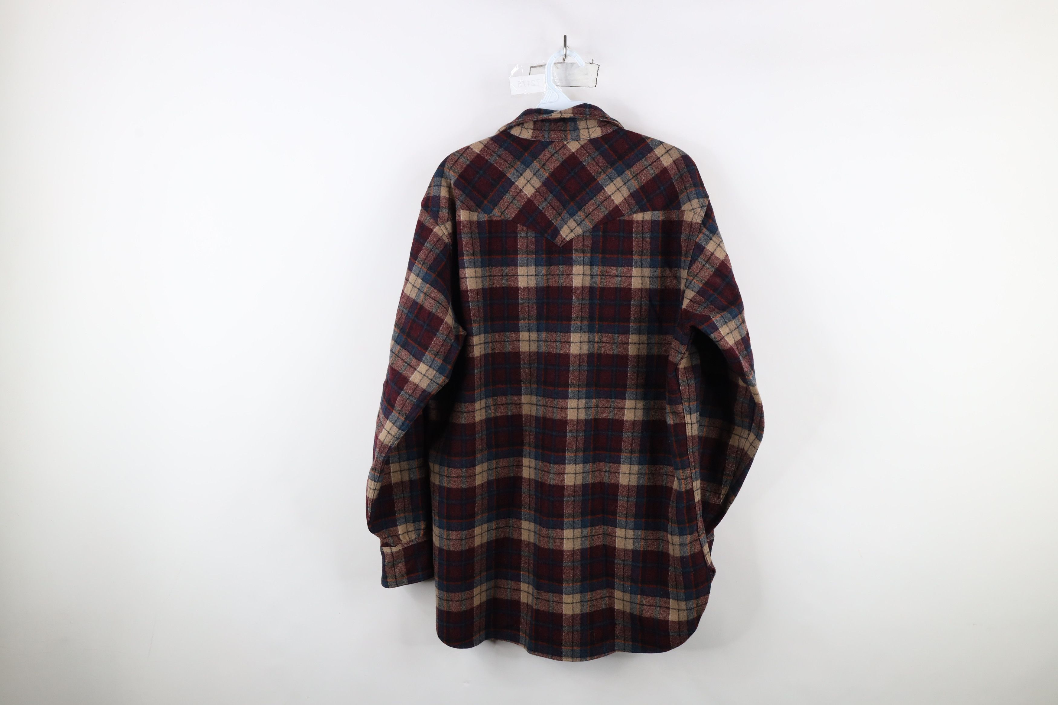 Pendleton Vintage 70s Pendleton Wool Snap Button Shirt Plaid USA Size US L / EU 52-54 / 3 - 9 Thumbnail