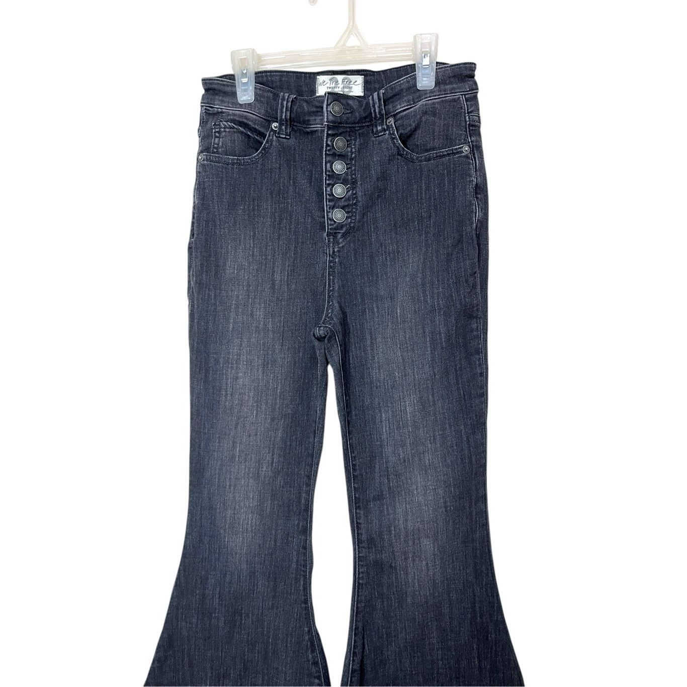 Free People Free People We The Free Irreplaceable Flare Jeans Gray Size Size 28" / US 6 / IT 42 - 2 Thumbnail