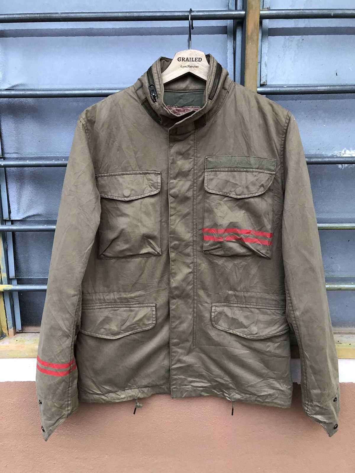 291295=Homme Vintage 291295 Homme Style Militiry Jacket Size US M / EU 48-50 / 2 - 2 Thumbnail