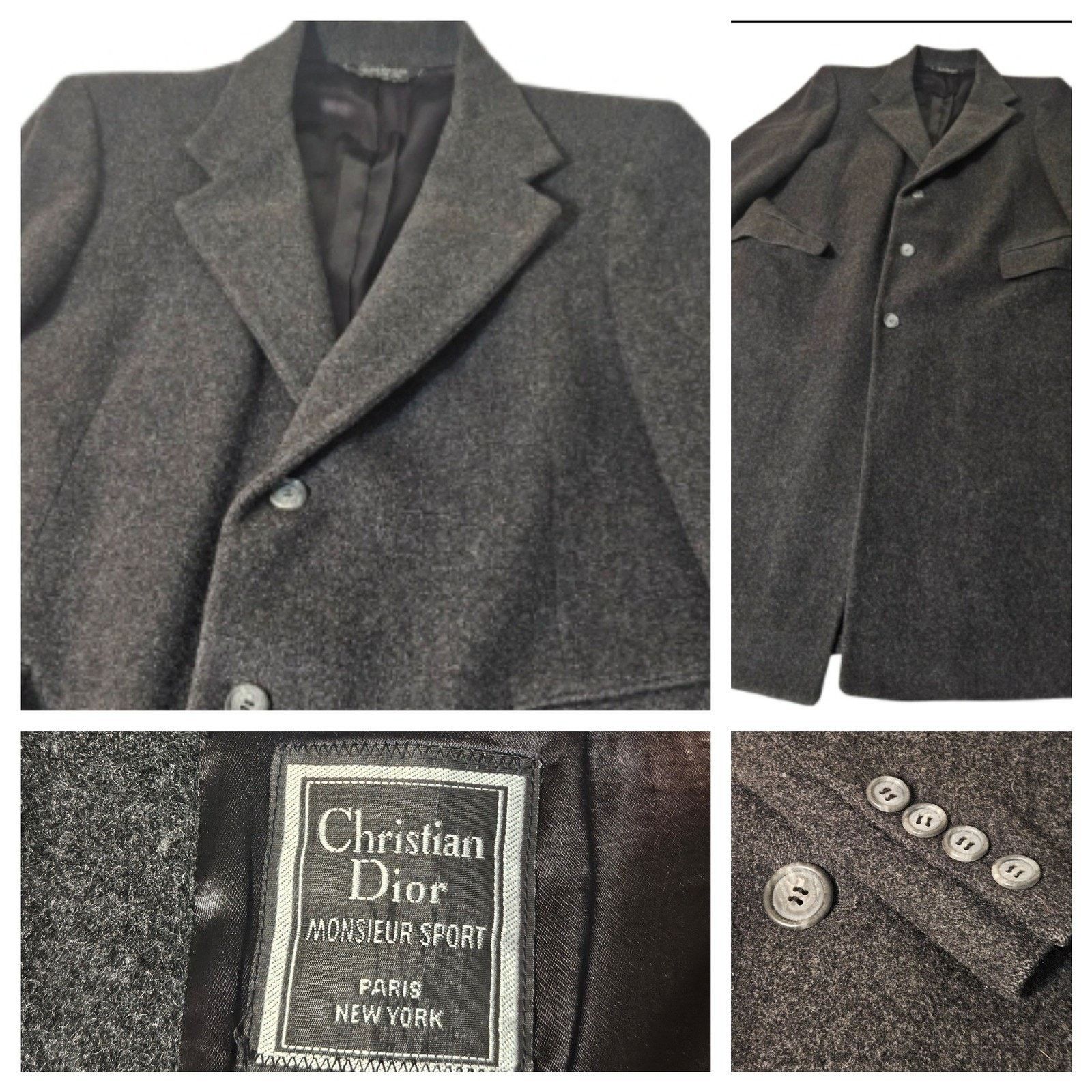 Christian Dior Monsieur VTG Christian Dior Monsieur Gray 46 WOOL Overcoat Men Coat Size US S / EU 44-46 / 1 - 1 Thumbnail