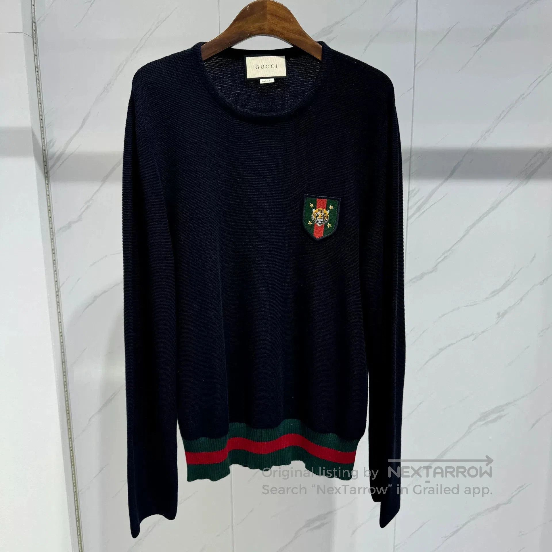Japanese Brand Gucci Tiger Head Embroidered Sweater. Size US M / EU 48-50 / 2 - 1 Thumbnail