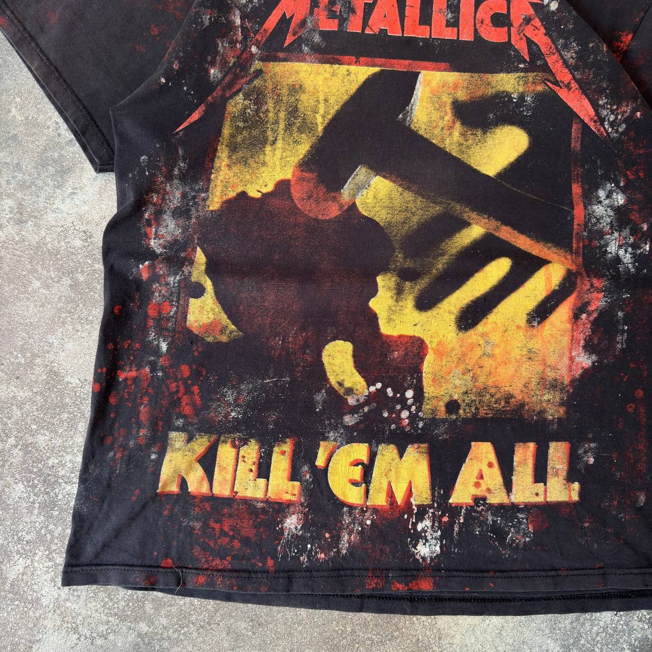 Metallica × Vintage Metallica Vintage Distressed Rock Band T-Shirt Size US XL / EU 56 / 4 - 4 Thumbnail