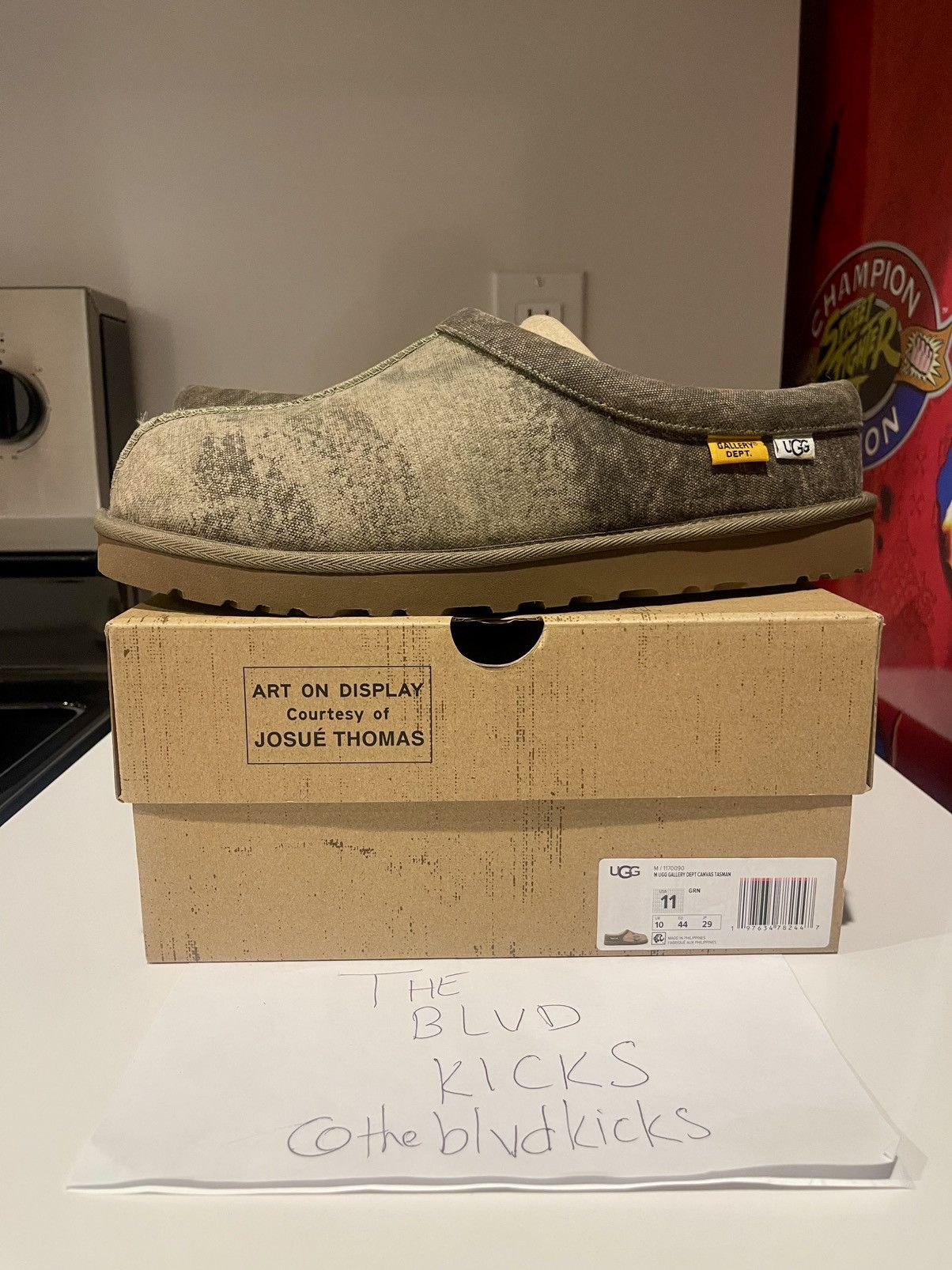 Gallery Dept. × Ugg Gallery Dept. x UGG Tasman Slipper Green Canvas Size US 11 / EU 44 - 2 Thumbnail