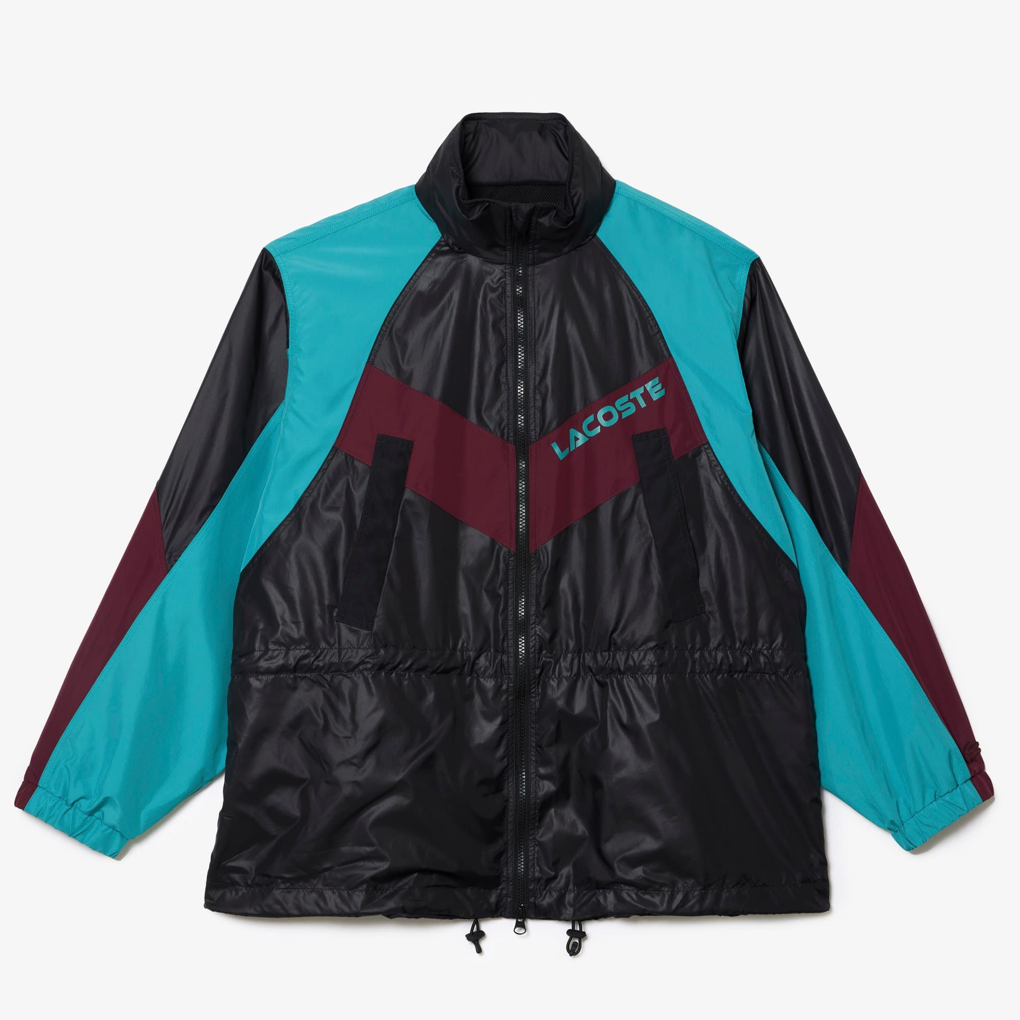 Lacoste 42 L Lacoste Track Jacket Oversized Colorblock Black Teal Size L / US 10 / IT 46 - 3 Thumbnail